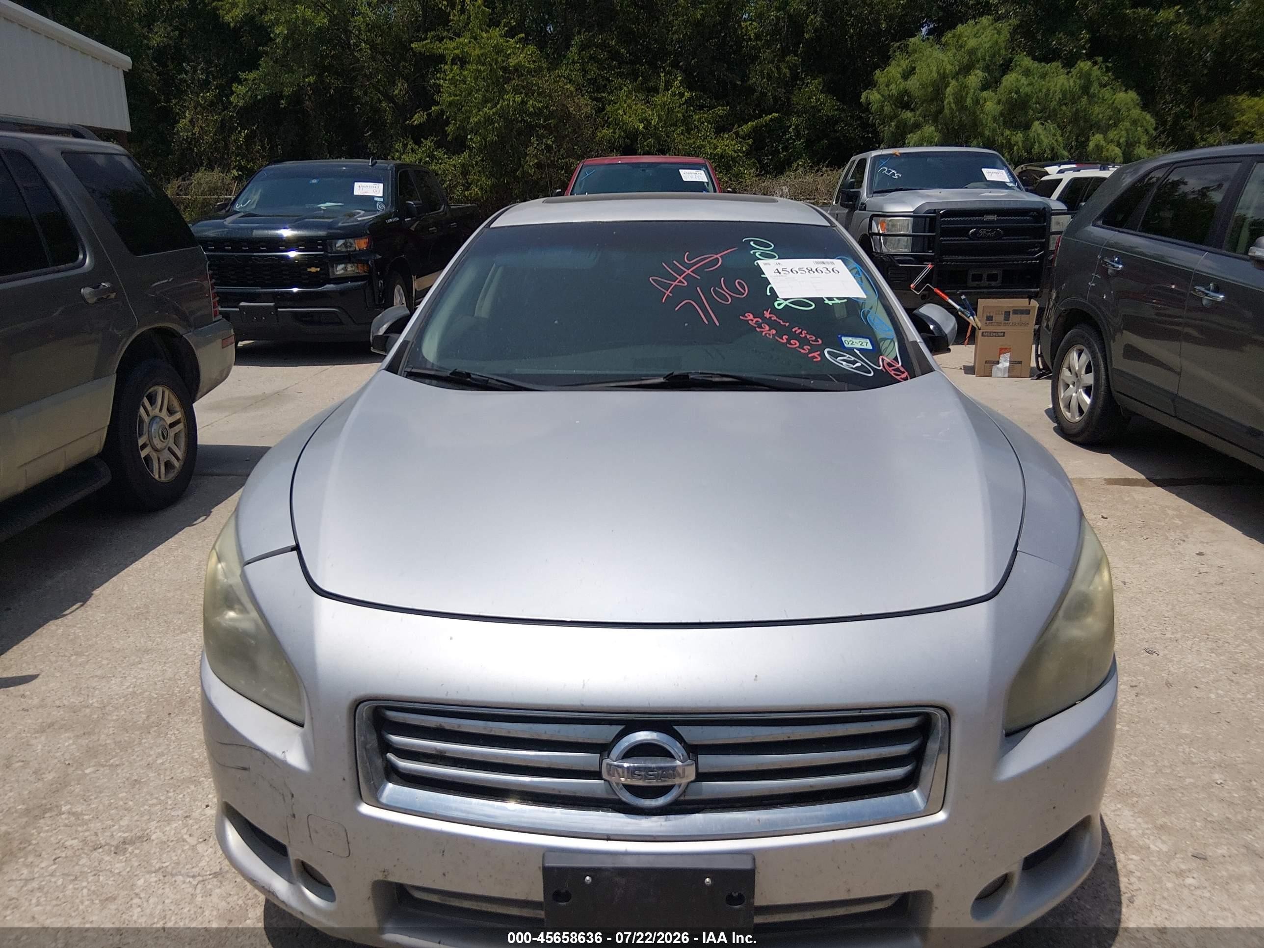 2012 Nissan Maxima 3.5 Sv Silver vin: 1N4AA5AP7CC831000