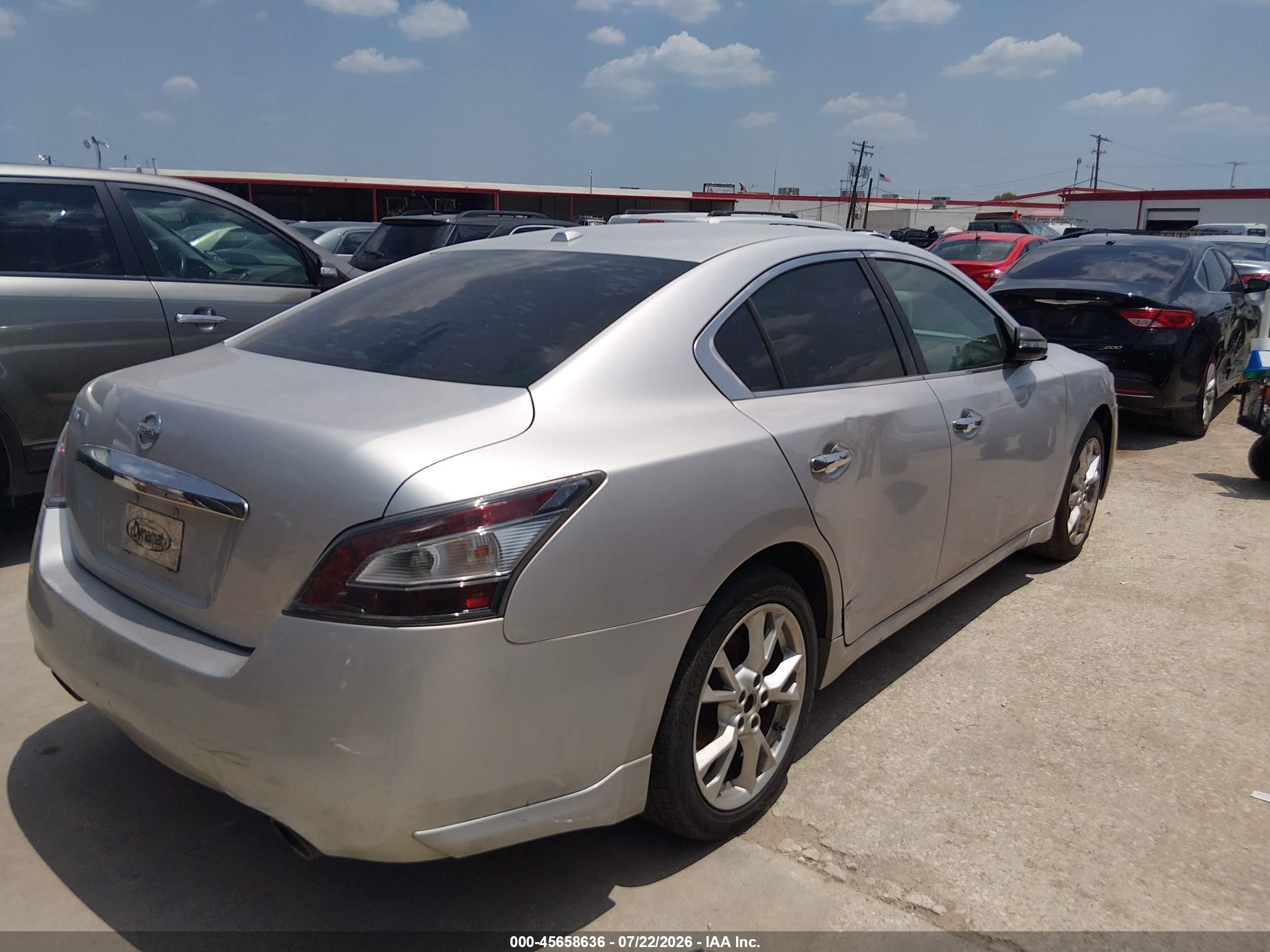 2012 Nissan Maxima 3.5 Sv Silver vin: 1N4AA5AP7CC831000