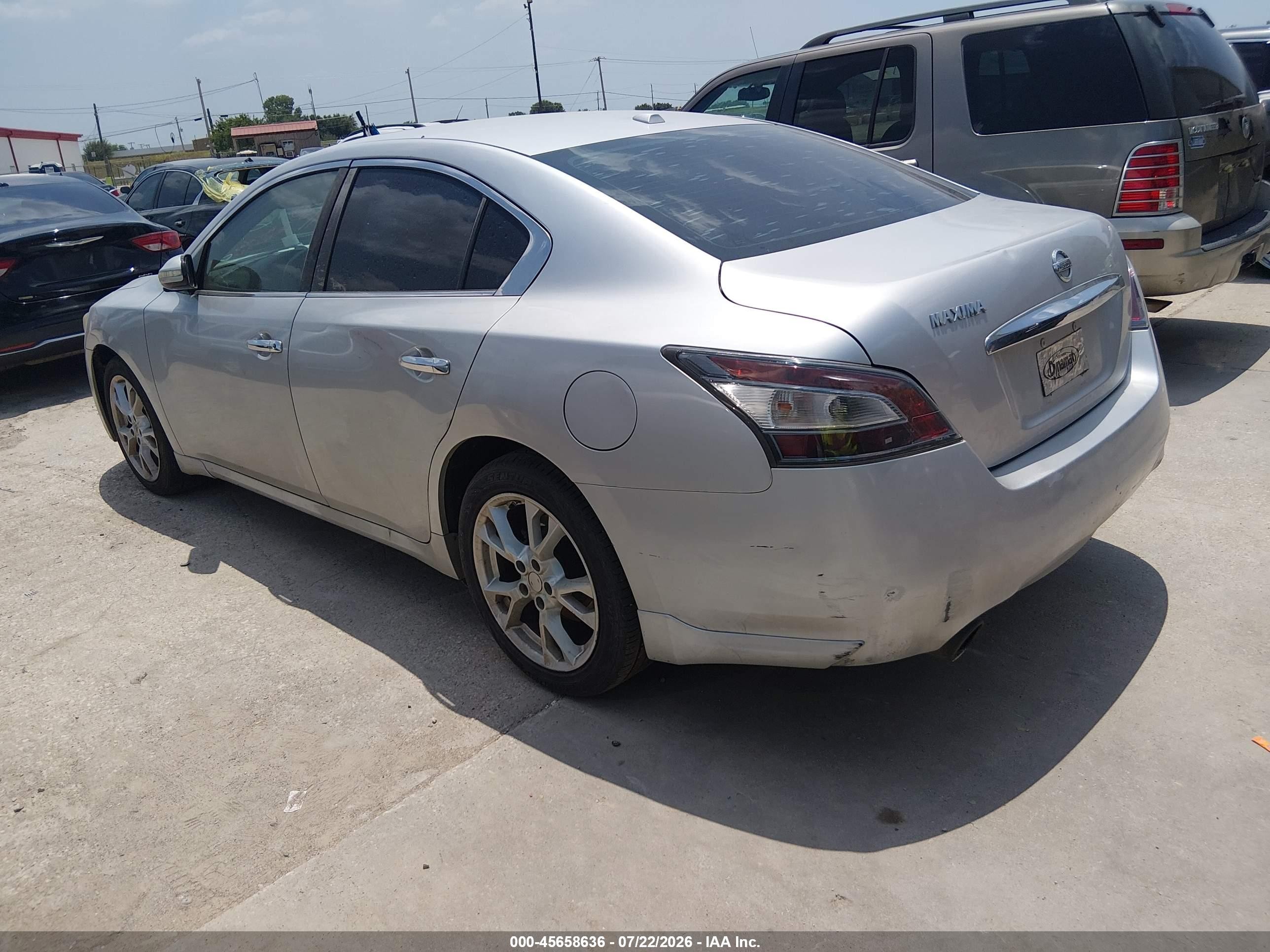 2012 Nissan Maxima 3.5 Sv Silver vin: 1N4AA5AP7CC831000