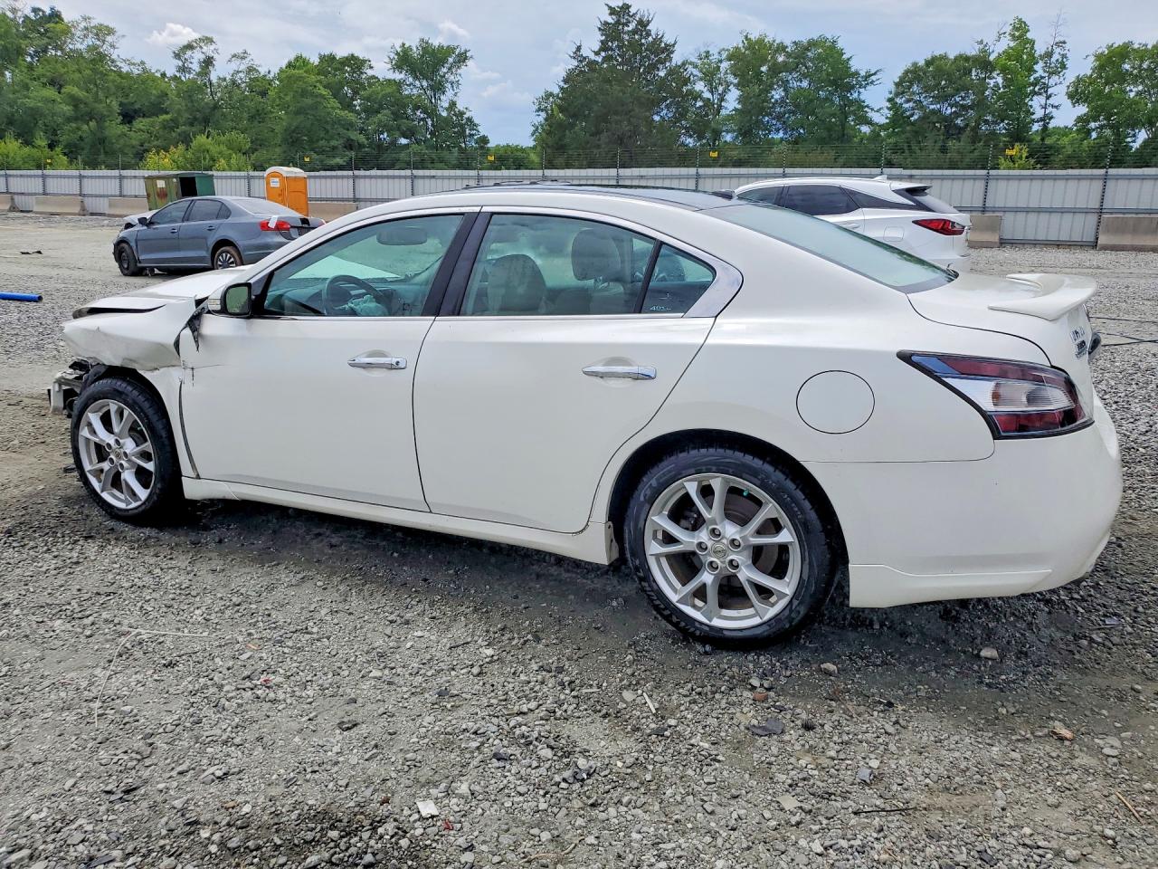 2012 Nissan Maxima 3.5 S White vin: 1N4AA5AP7CC859296