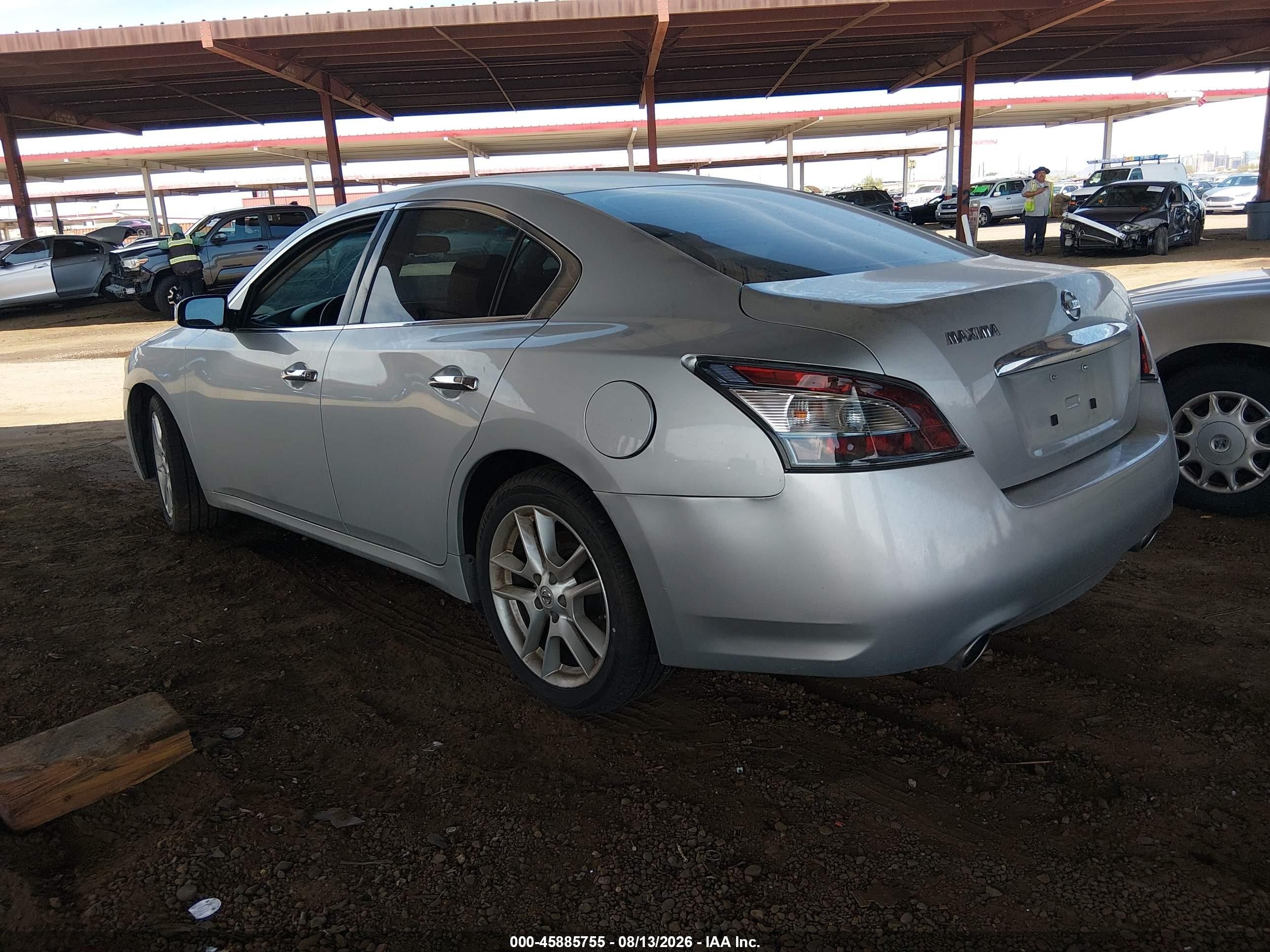 2013 Nissan Maxima 3.5 S Silver vin: 1N4AA5AP7DC801898