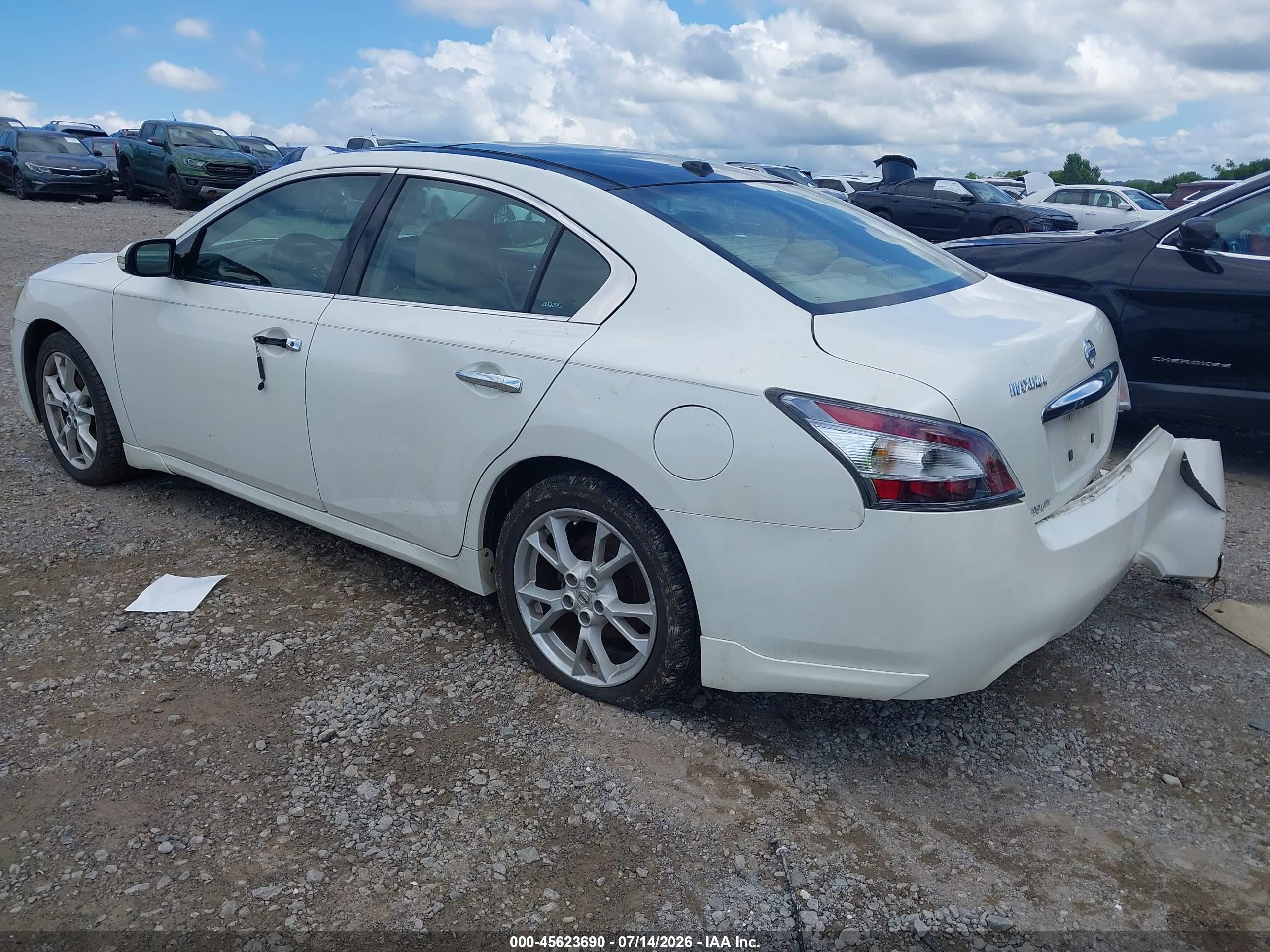 2013 Nissan Maxima 3.5 Sv Белый vin: 1N4AA5AP7DC806647