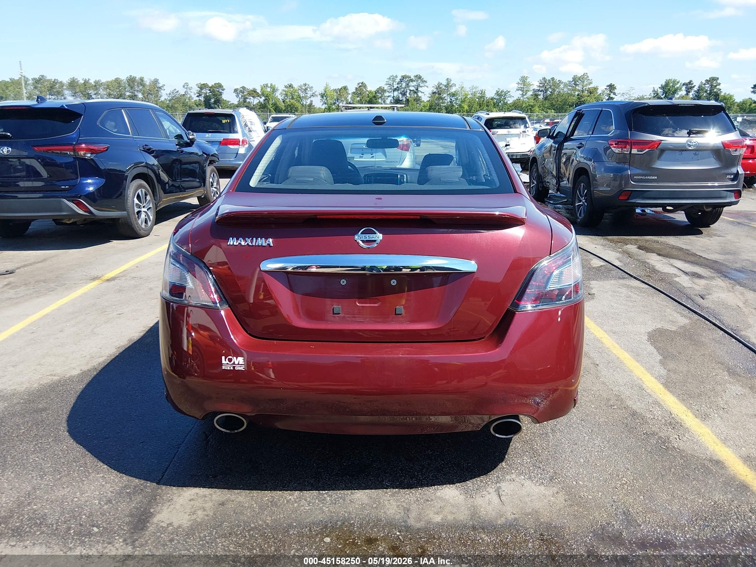2013 Nissan Maxima 3.5 Sv Burgundy vin: 1N4AA5AP7DC816322