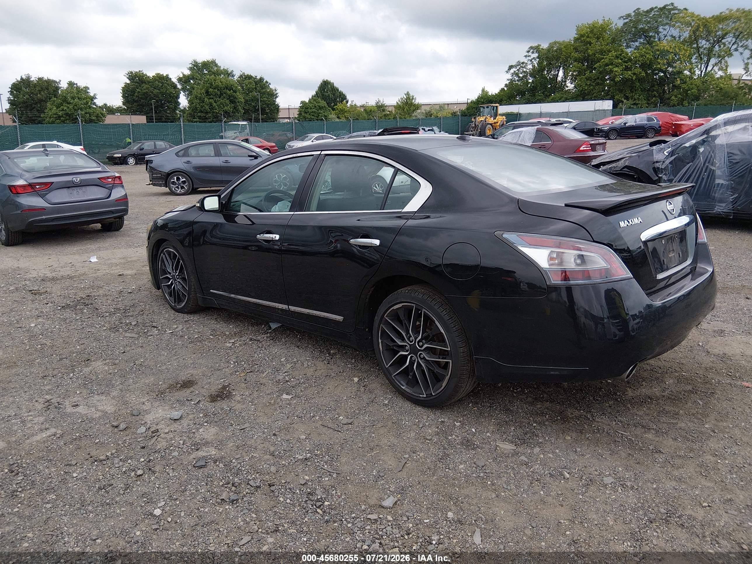 2013 Nissan Maxima 3.5 Sv Black vin: 1N4AA5AP7DC837848