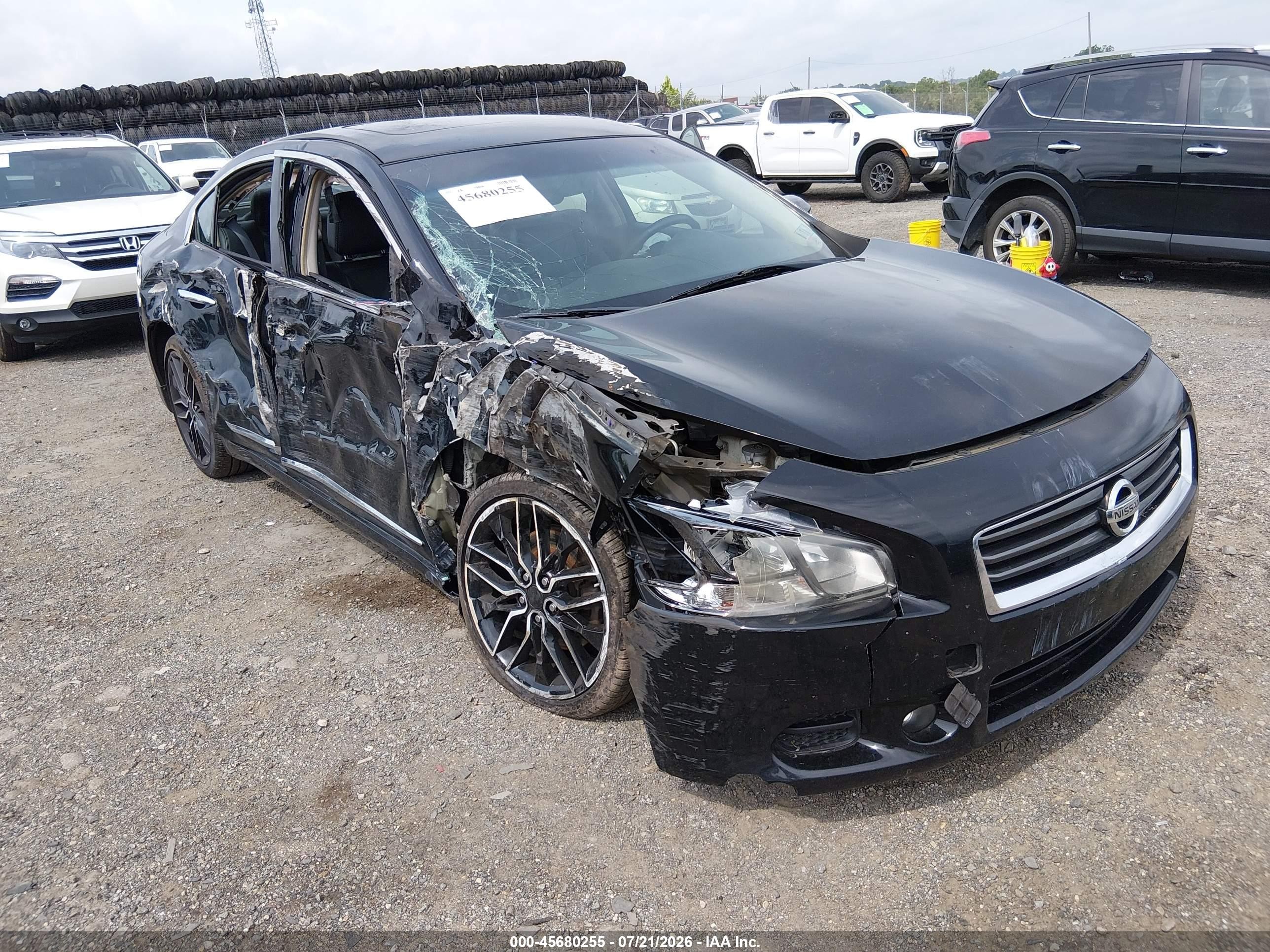 2013 Nissan Maxima 3.5 Sv Black vin: 1N4AA5AP7DC837848