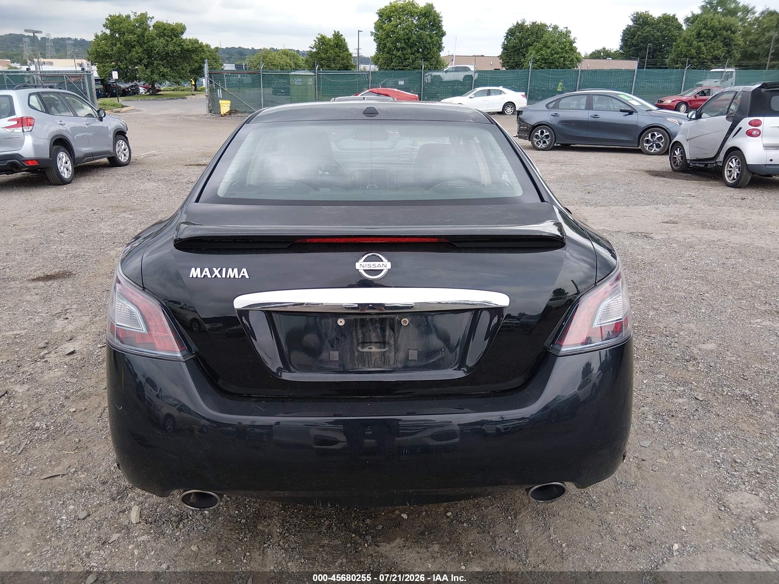 2013 Nissan Maxima 3.5 Sv Black vin: 1N4AA5AP7DC837848