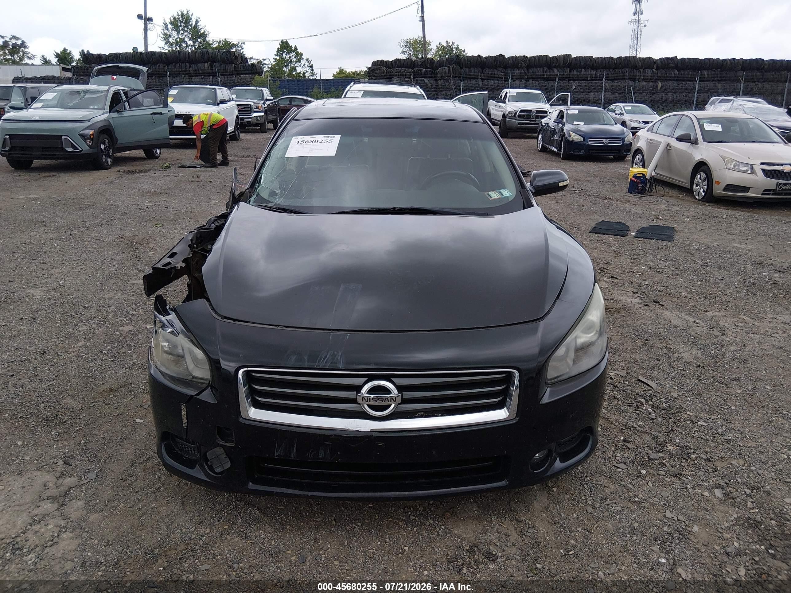 2013 Nissan Maxima 3.5 Sv Black vin: 1N4AA5AP7DC837848