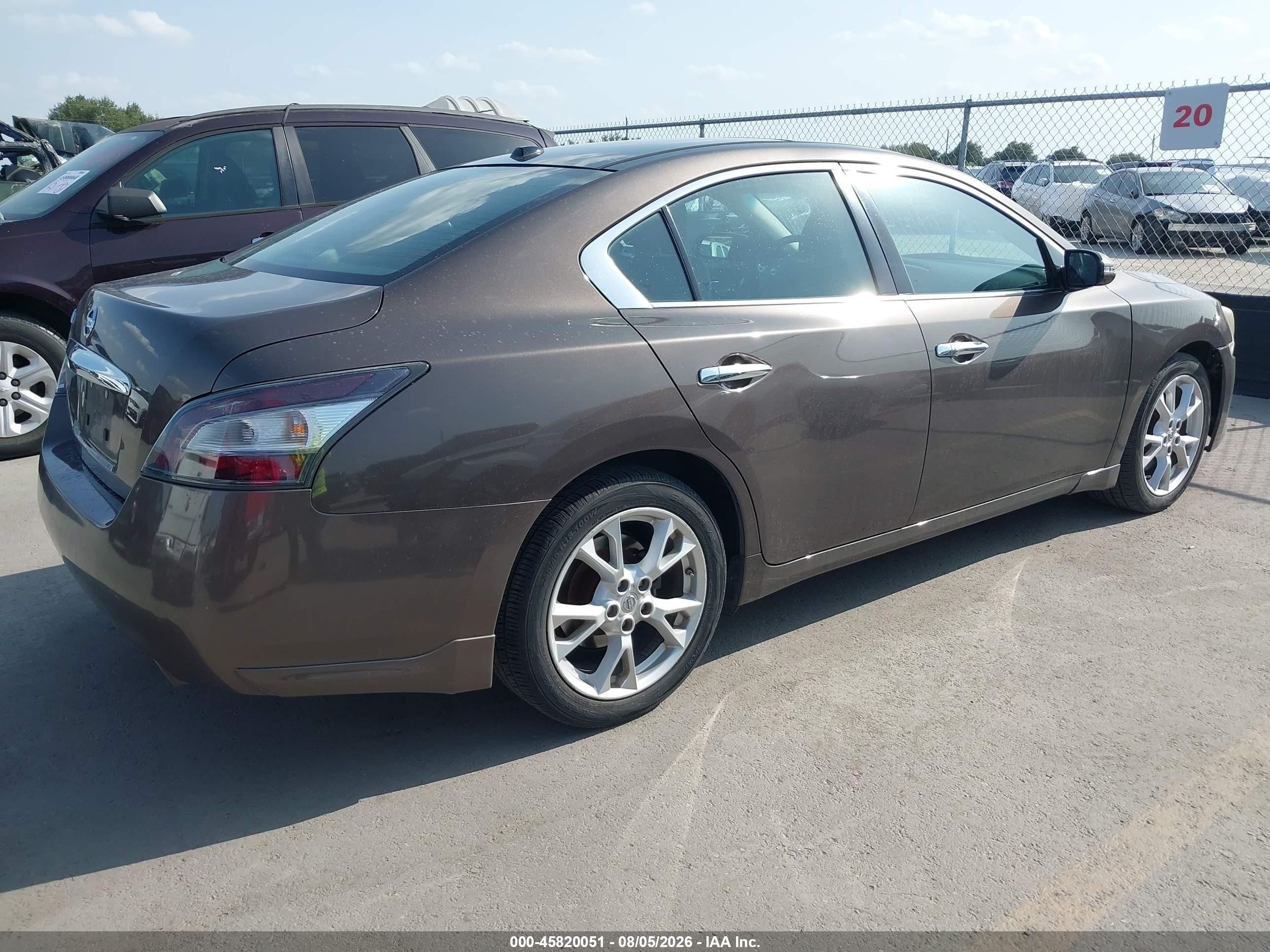 2013 Nissan Maxima 3.5 Sv Brown vin: 1N4AA5AP7DC846758