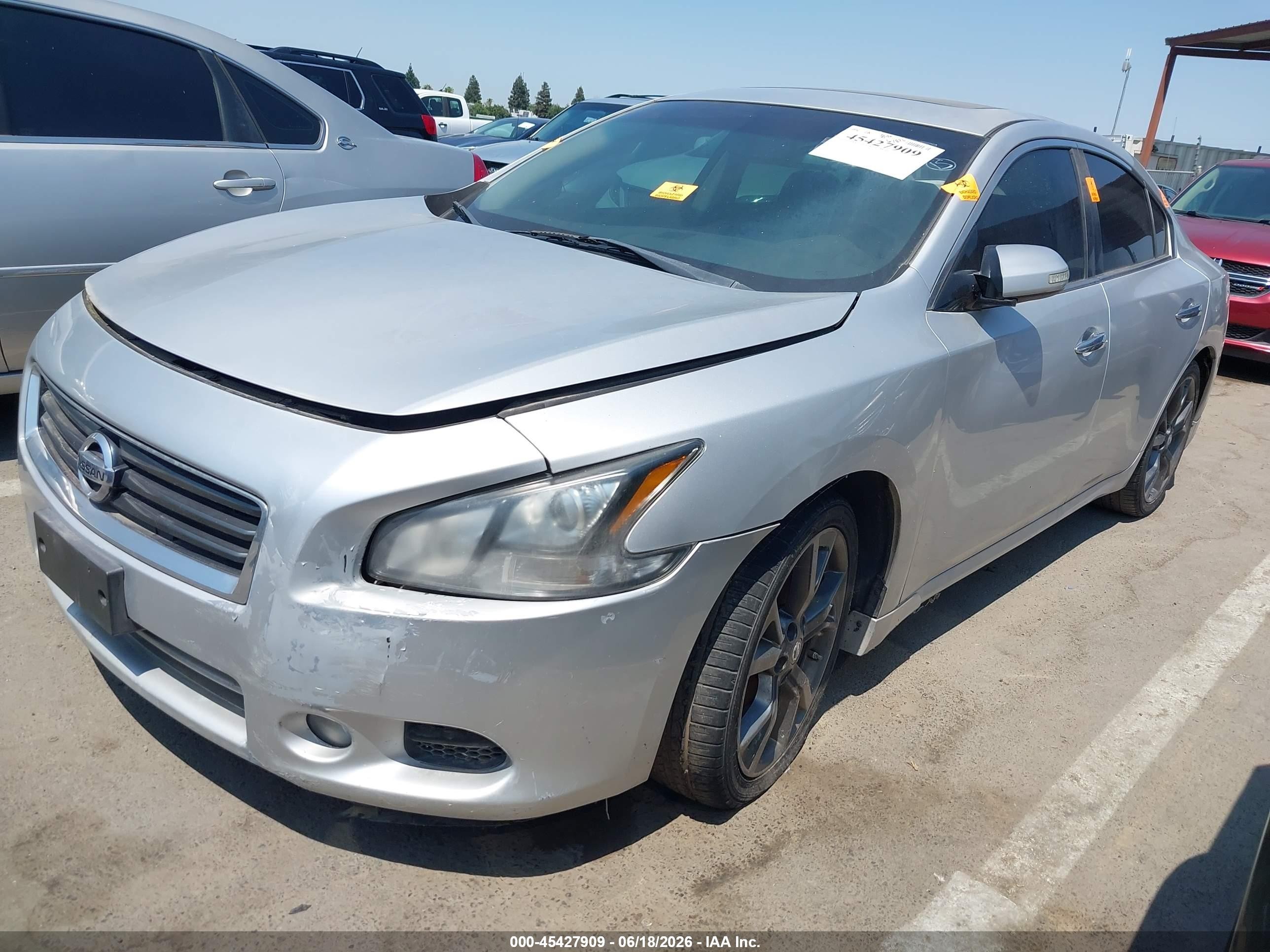 2013 Nissan Maxima 3.5 Sv Silver vin: 1N4AA5AP7DC847439
