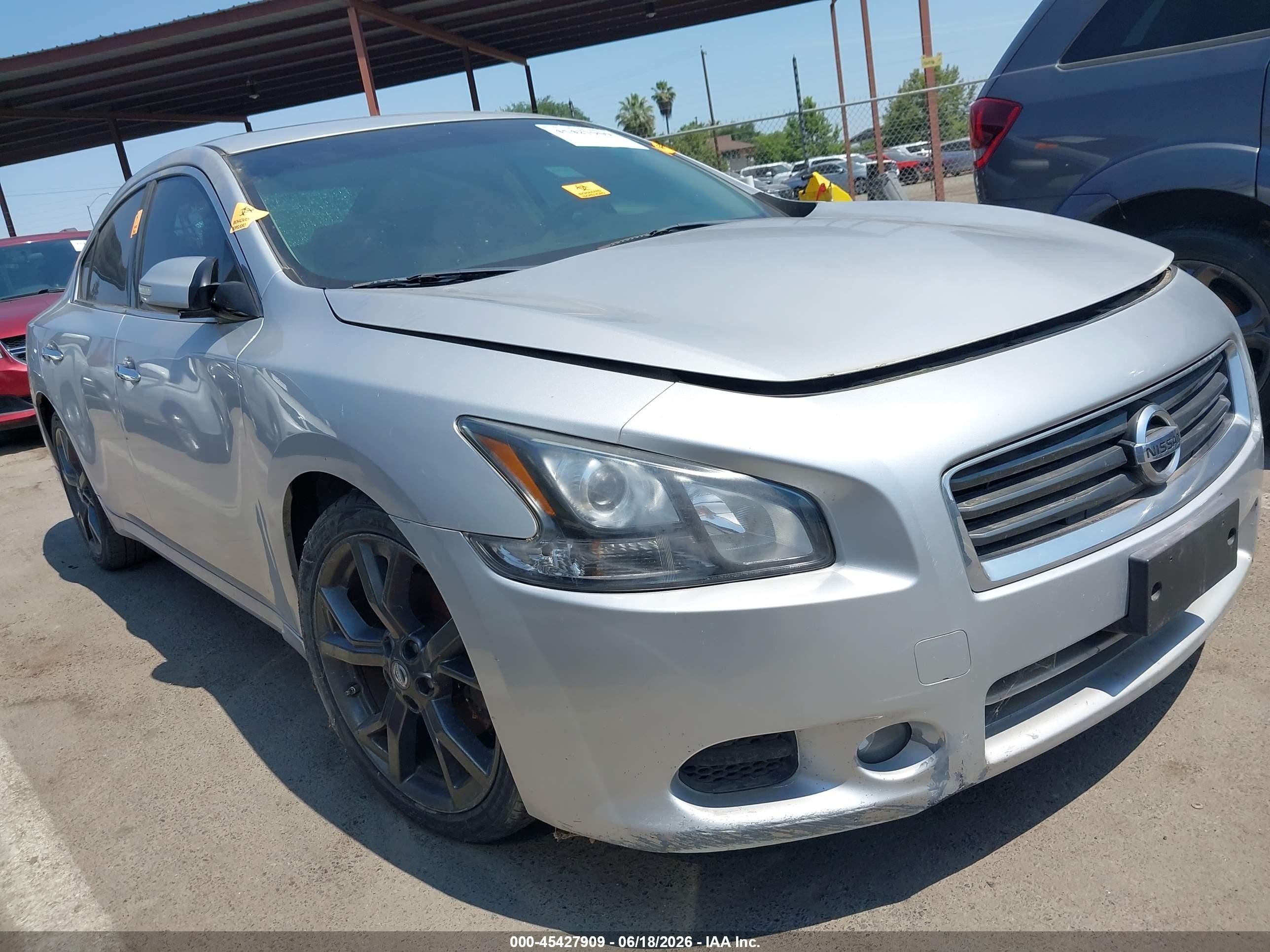 2013 Nissan Maxima 3.5 Sv Silver vin: 1N4AA5AP7DC847439