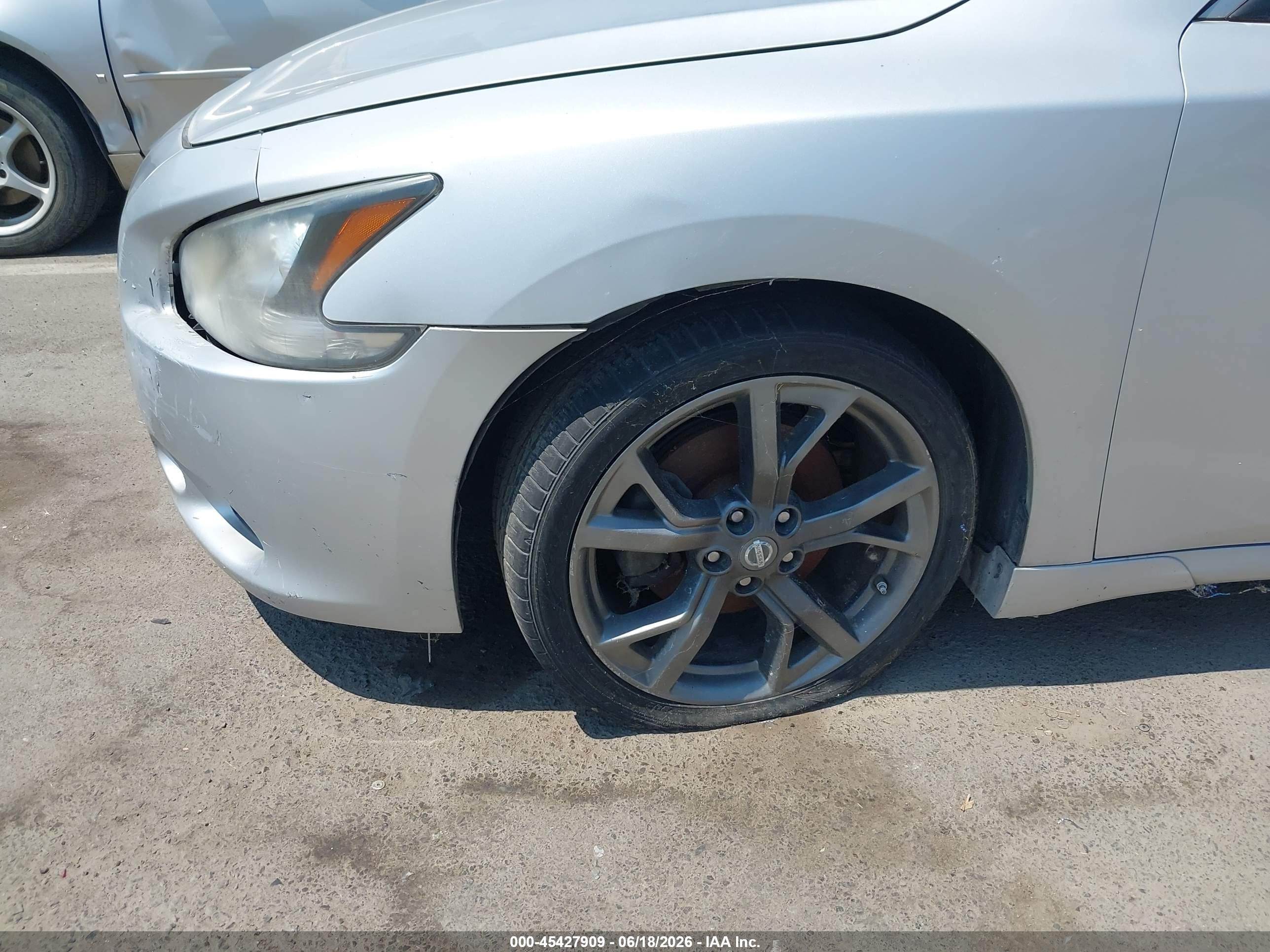 2013 Nissan Maxima 3.5 Sv Silver vin: 1N4AA5AP7DC847439