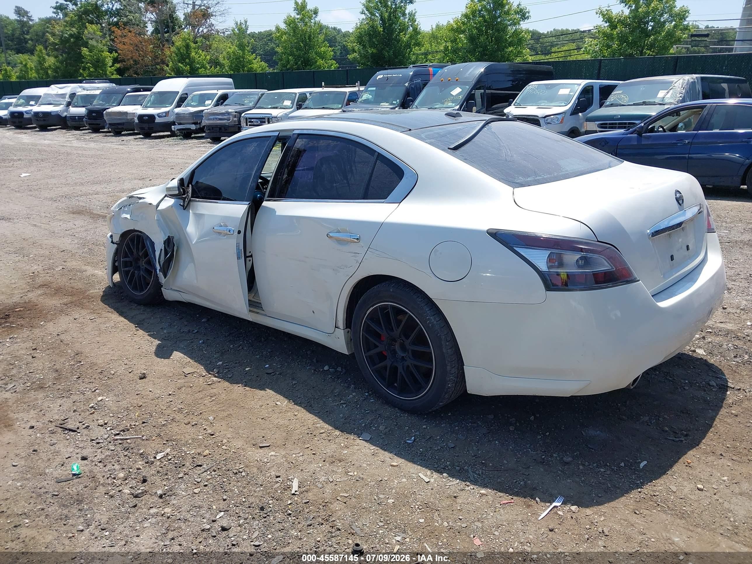 2014 Nissan Maxima 3.5 Sv White vin: 1N4AA5AP7EC435961