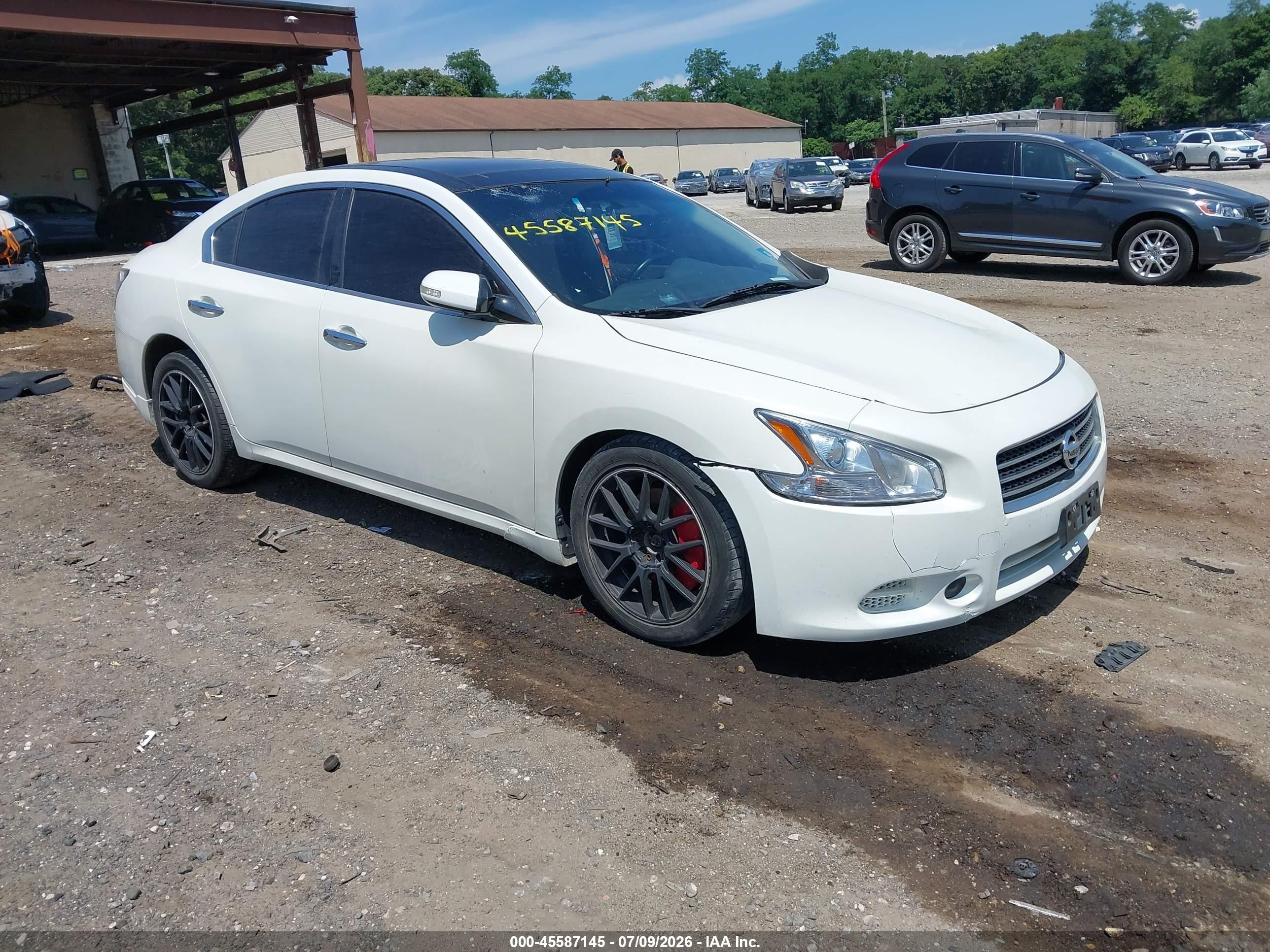 2014 Nissan Maxima 3.5 Sv White vin: 1N4AA5AP7EC435961