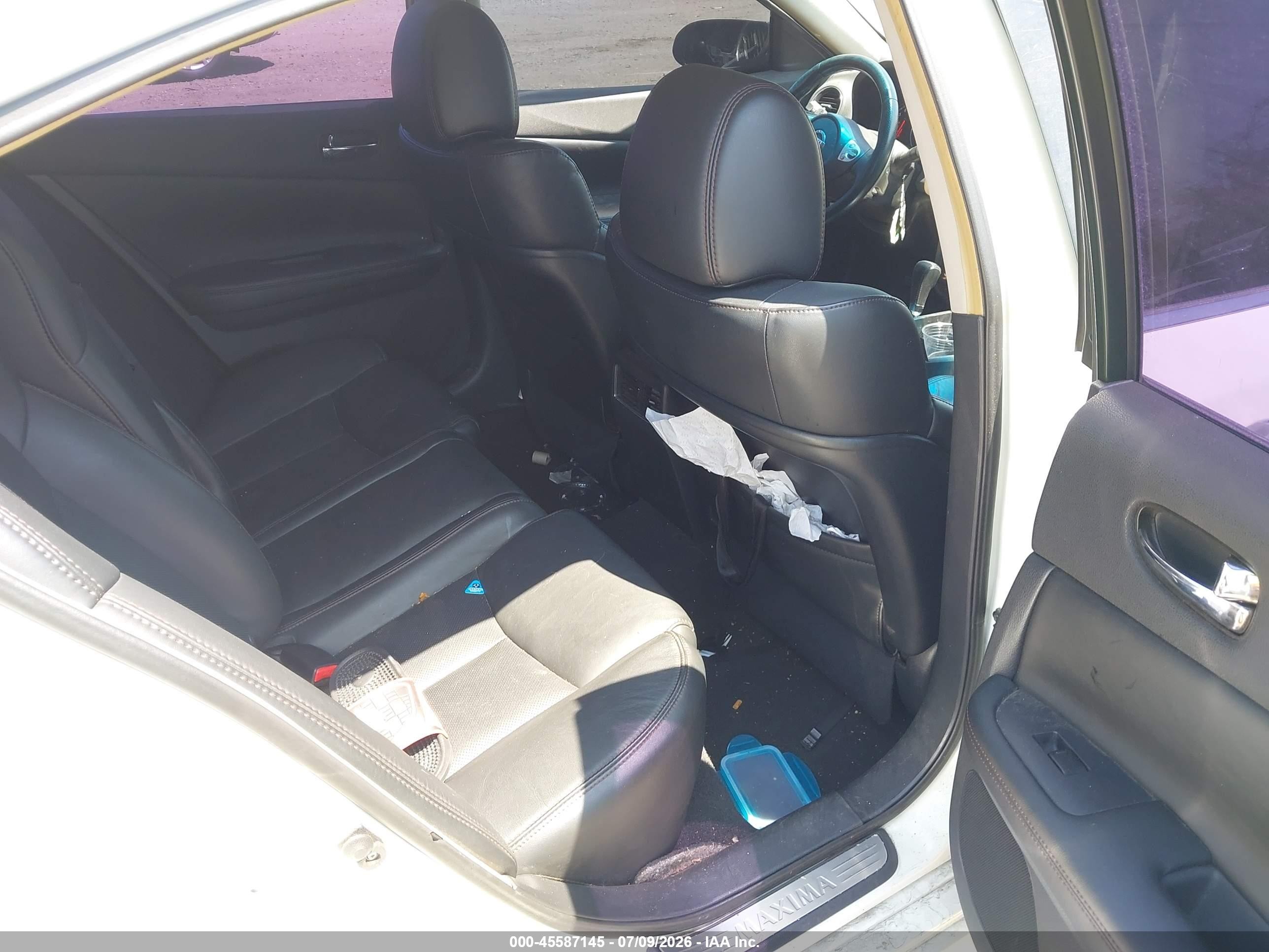 2014 Nissan Maxima 3.5 Sv White vin: 1N4AA5AP7EC435961