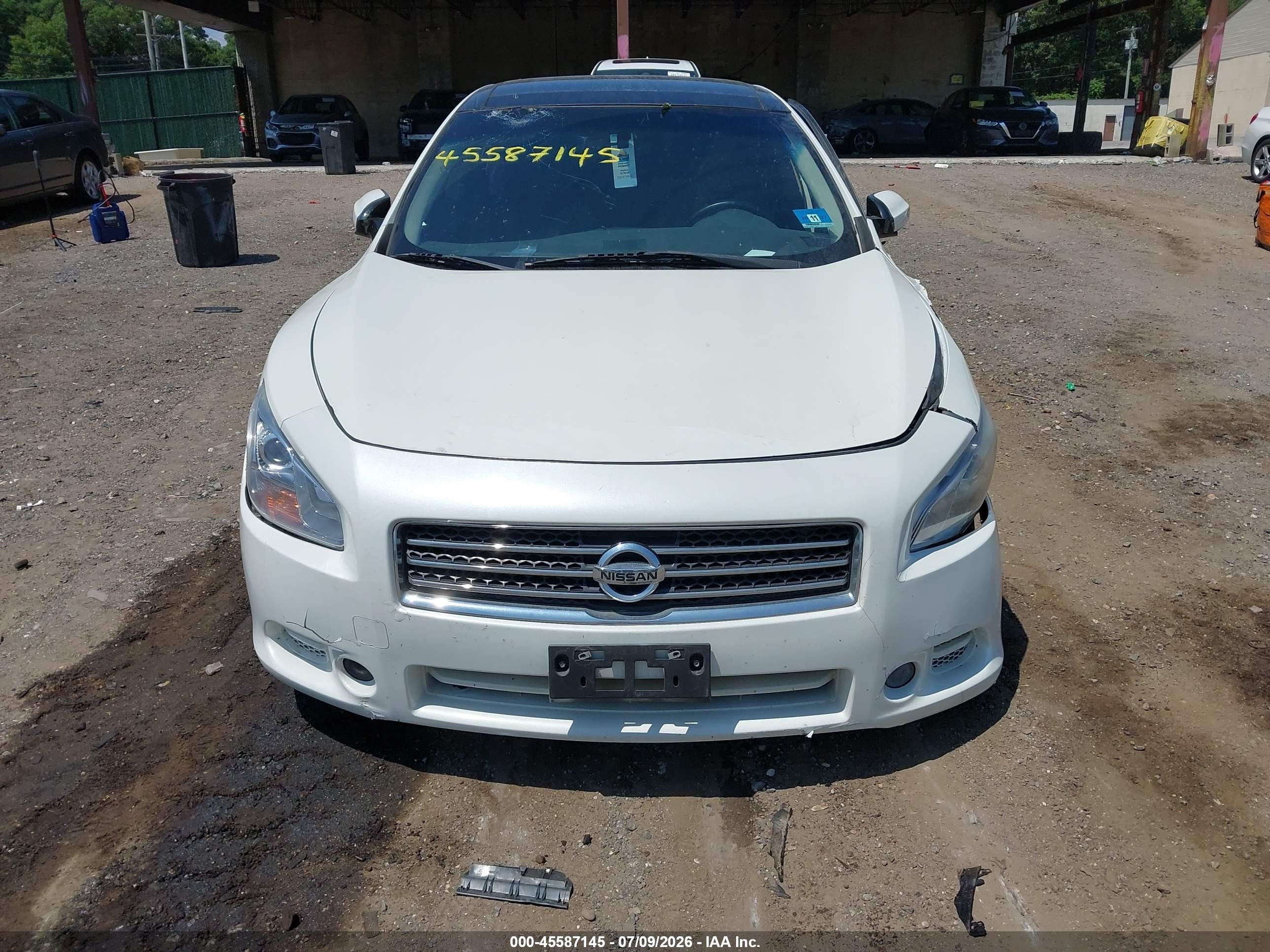 2014 Nissan Maxima 3.5 Sv White vin: 1N4AA5AP7EC435961