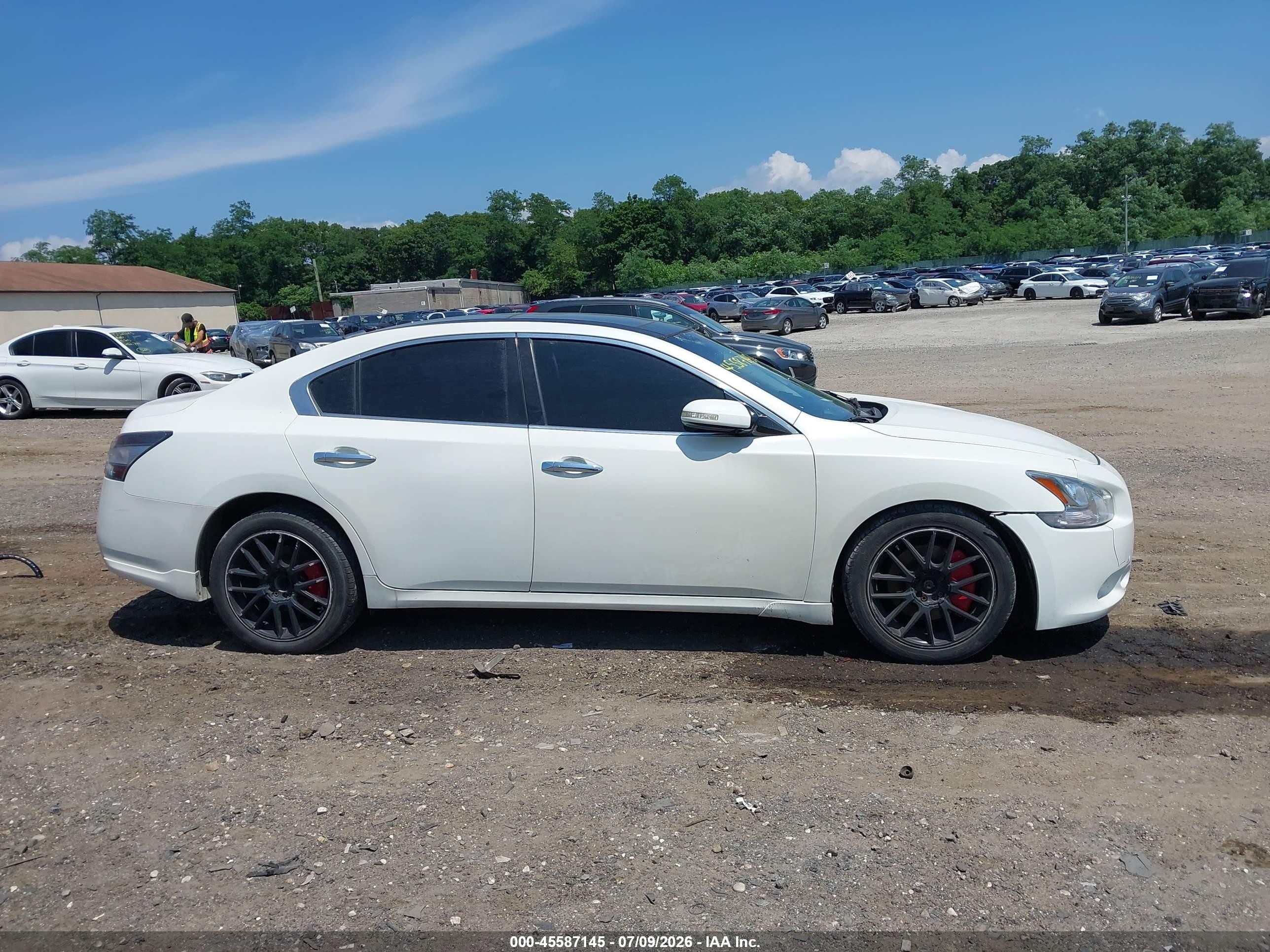 2014 Nissan Maxima 3.5 Sv White vin: 1N4AA5AP7EC435961