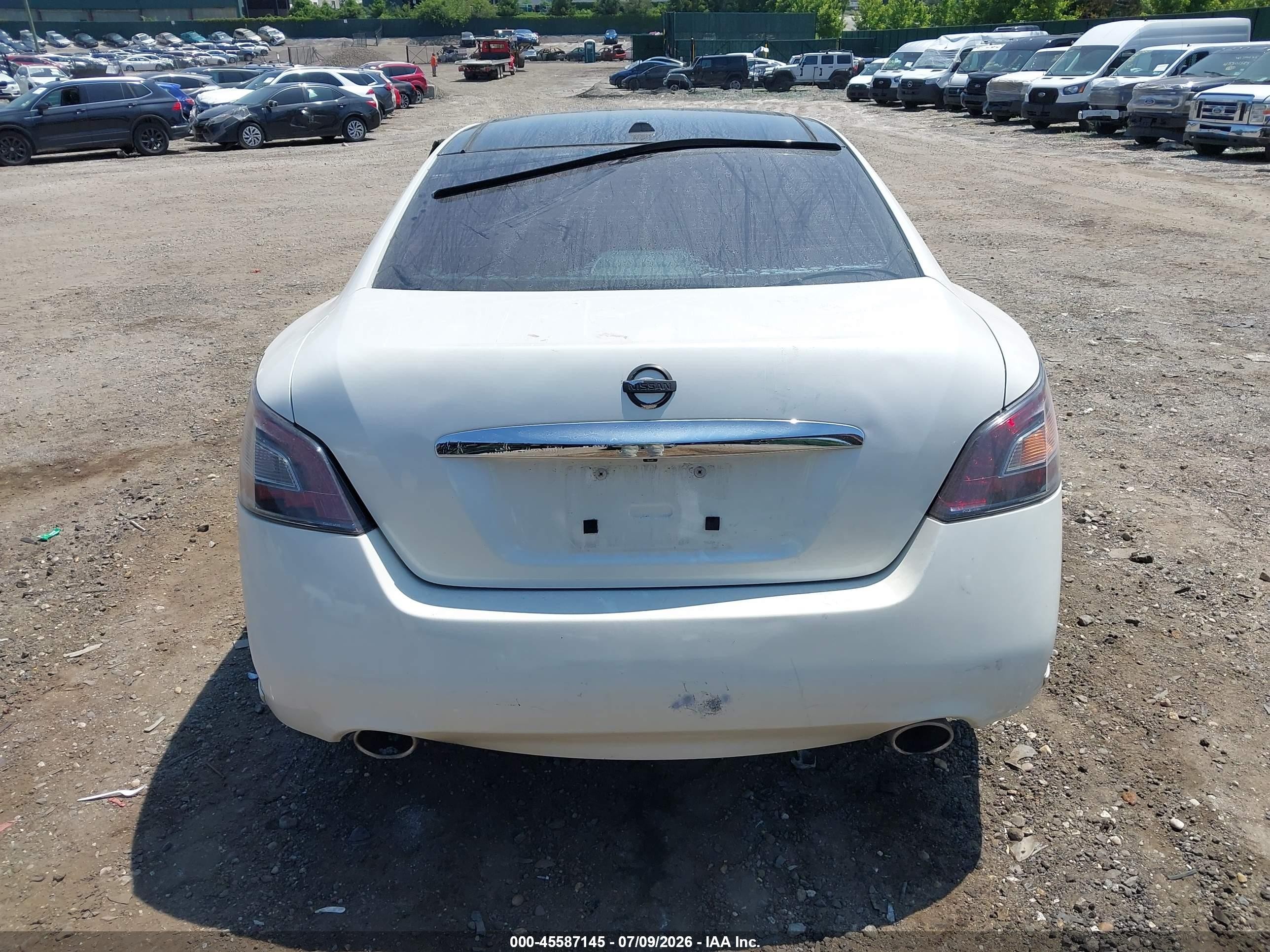 2014 Nissan Maxima 3.5 Sv White vin: 1N4AA5AP7EC435961
