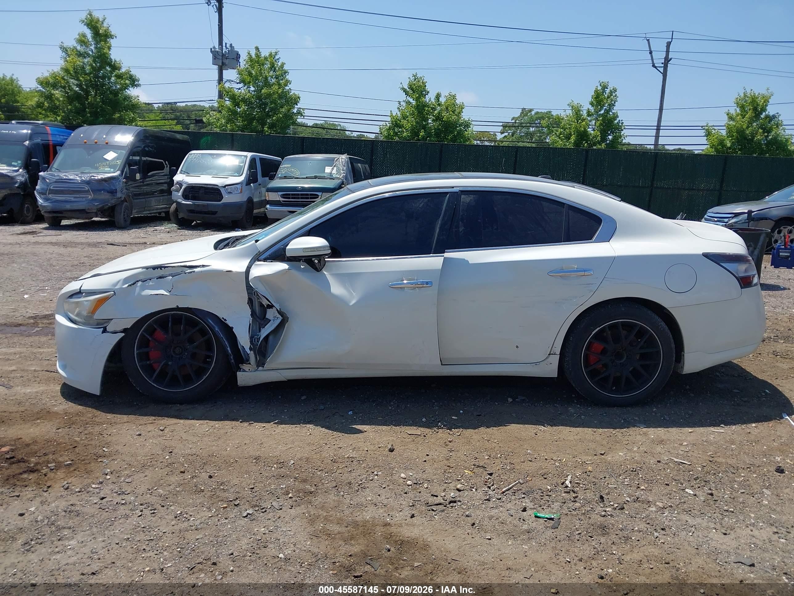 2014 Nissan Maxima 3.5 Sv White vin: 1N4AA5AP7EC435961