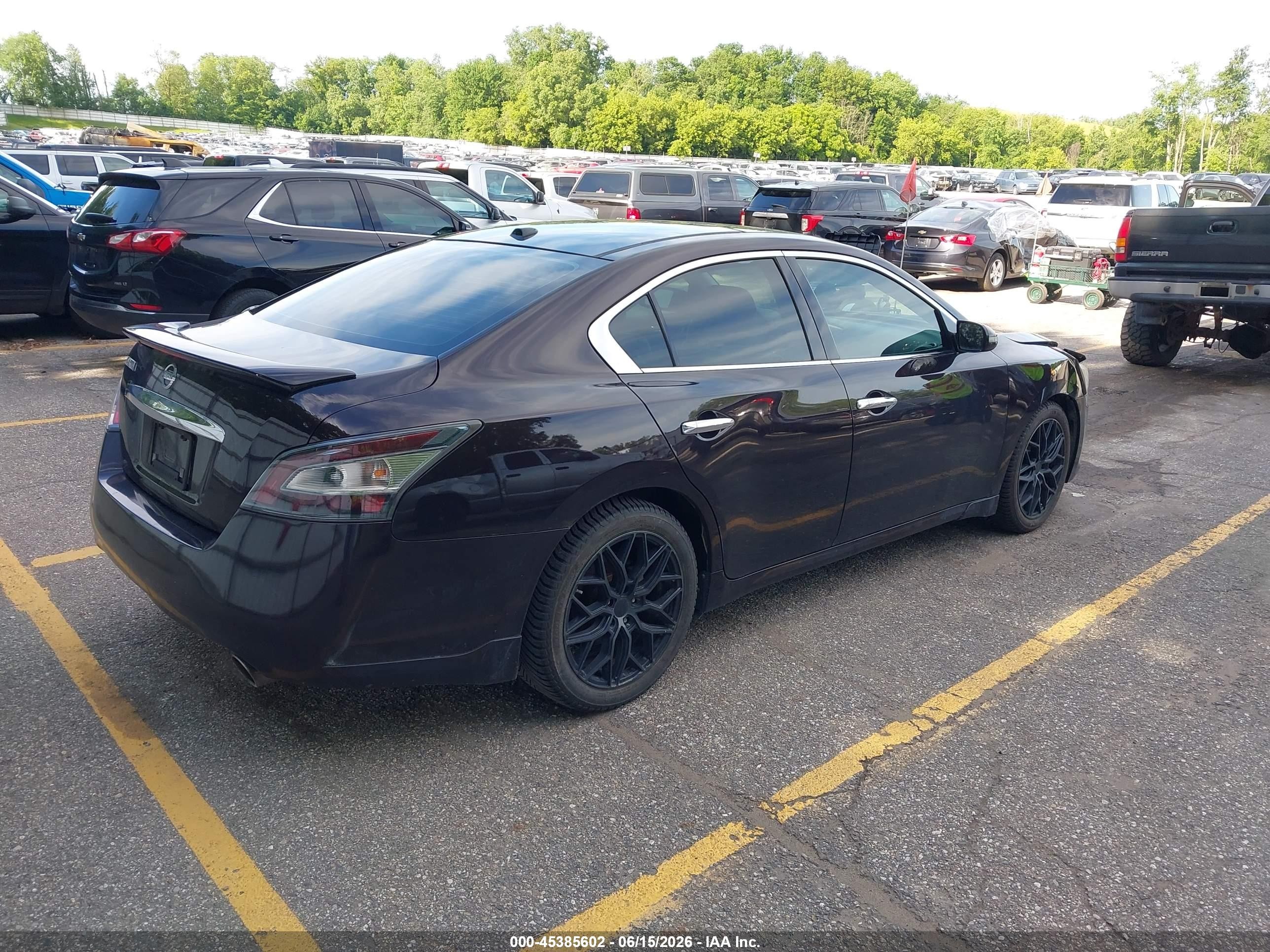 2014 Nissan Maxima 3.5 Sv Purple vin: 1N4AA5AP7EC438309