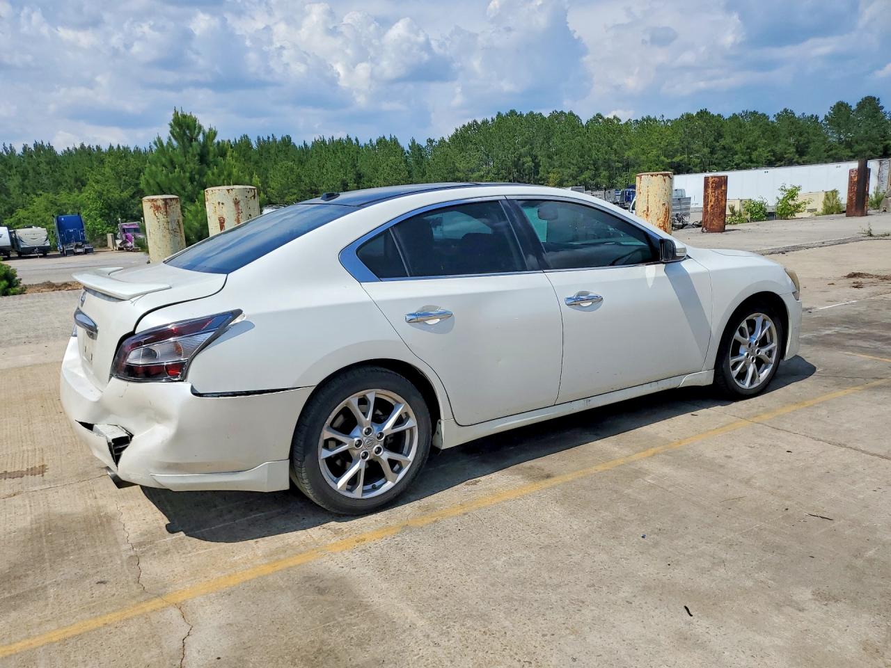 2014 Nissan Maxima 3.5 Sv White vin: 1N4AA5AP7EC439136