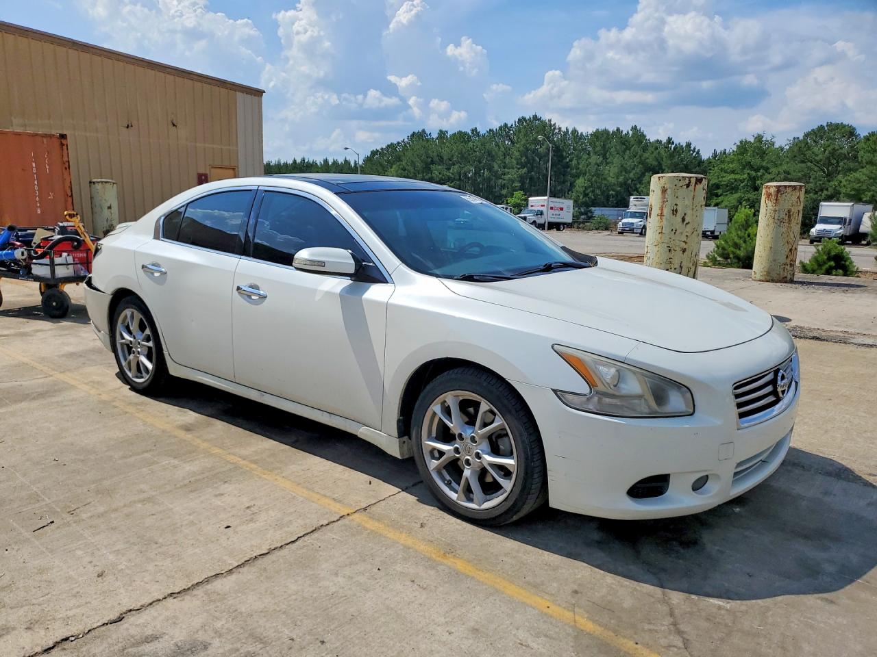 2014 Nissan Maxima 3.5 Sv White vin: 1N4AA5AP7EC439136