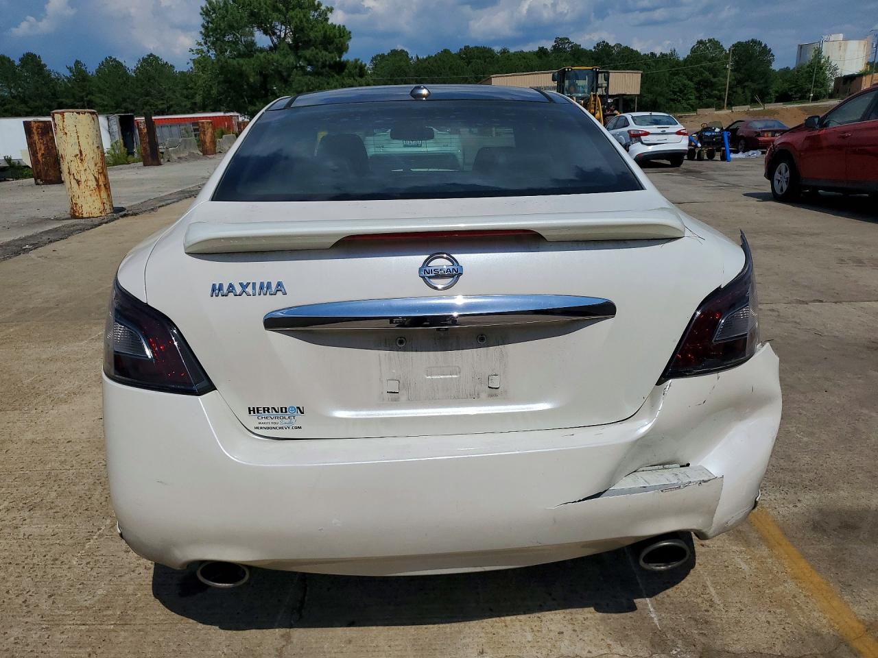 2014 Nissan Maxima 3.5 Sv White vin: 1N4AA5AP7EC439136