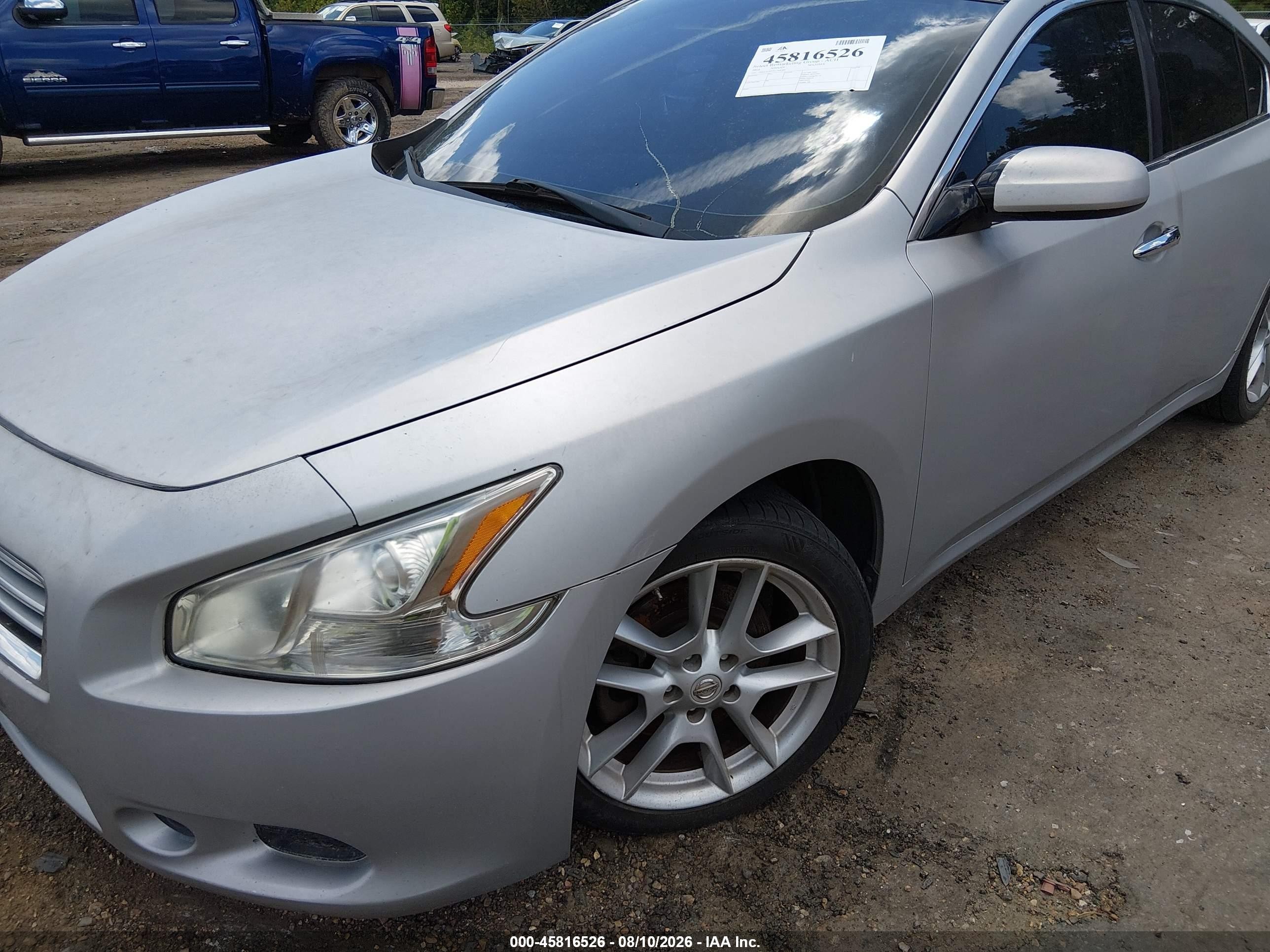 2014 Nissan Maxima 3.5 S/3.5 Sv Silver vin: 1N4AA5AP7EC464344