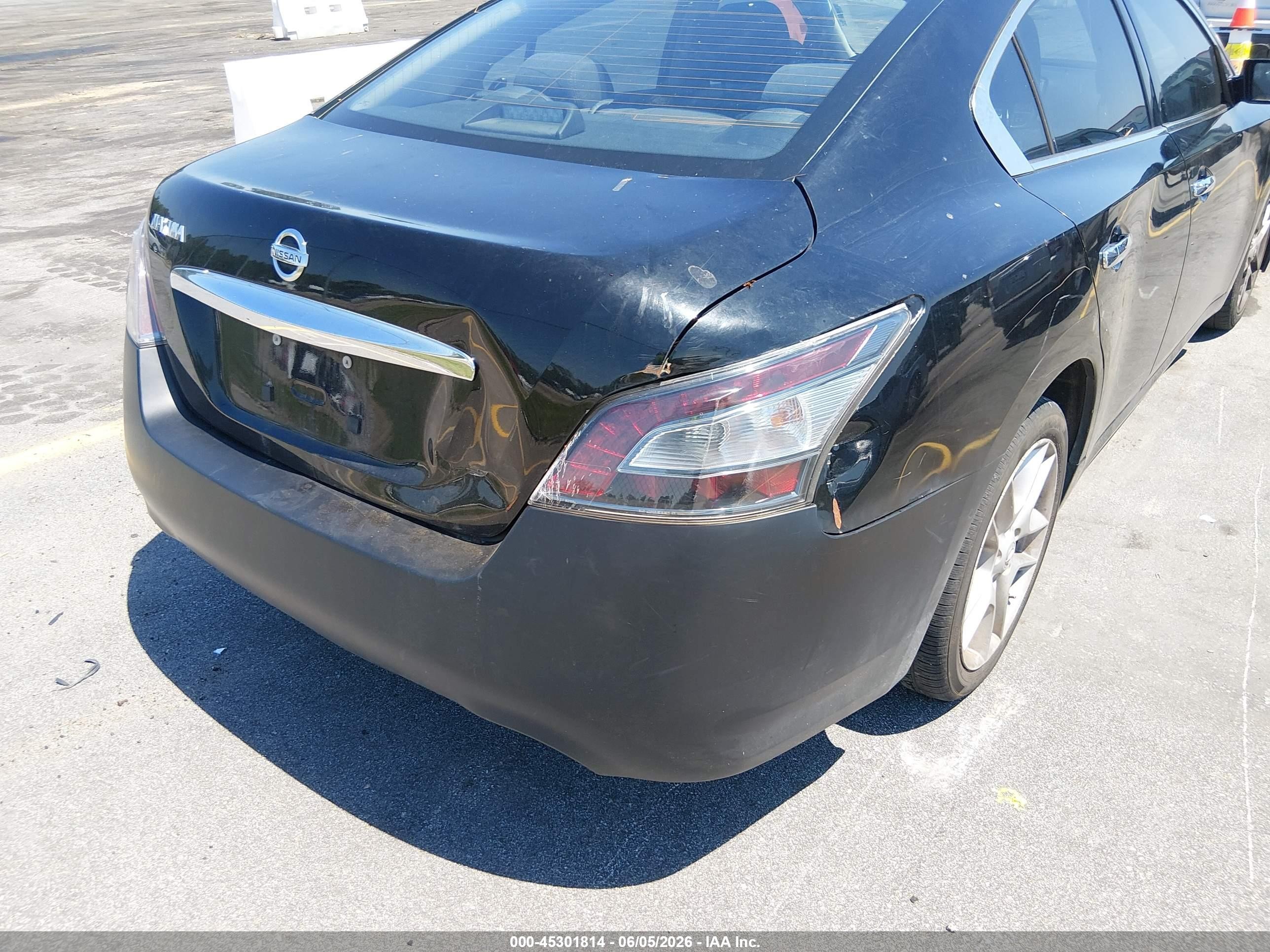 2014 Nissan Maxima 3.5 S/3.5 Sv Black vin: 1N4AA5AP7EC464862