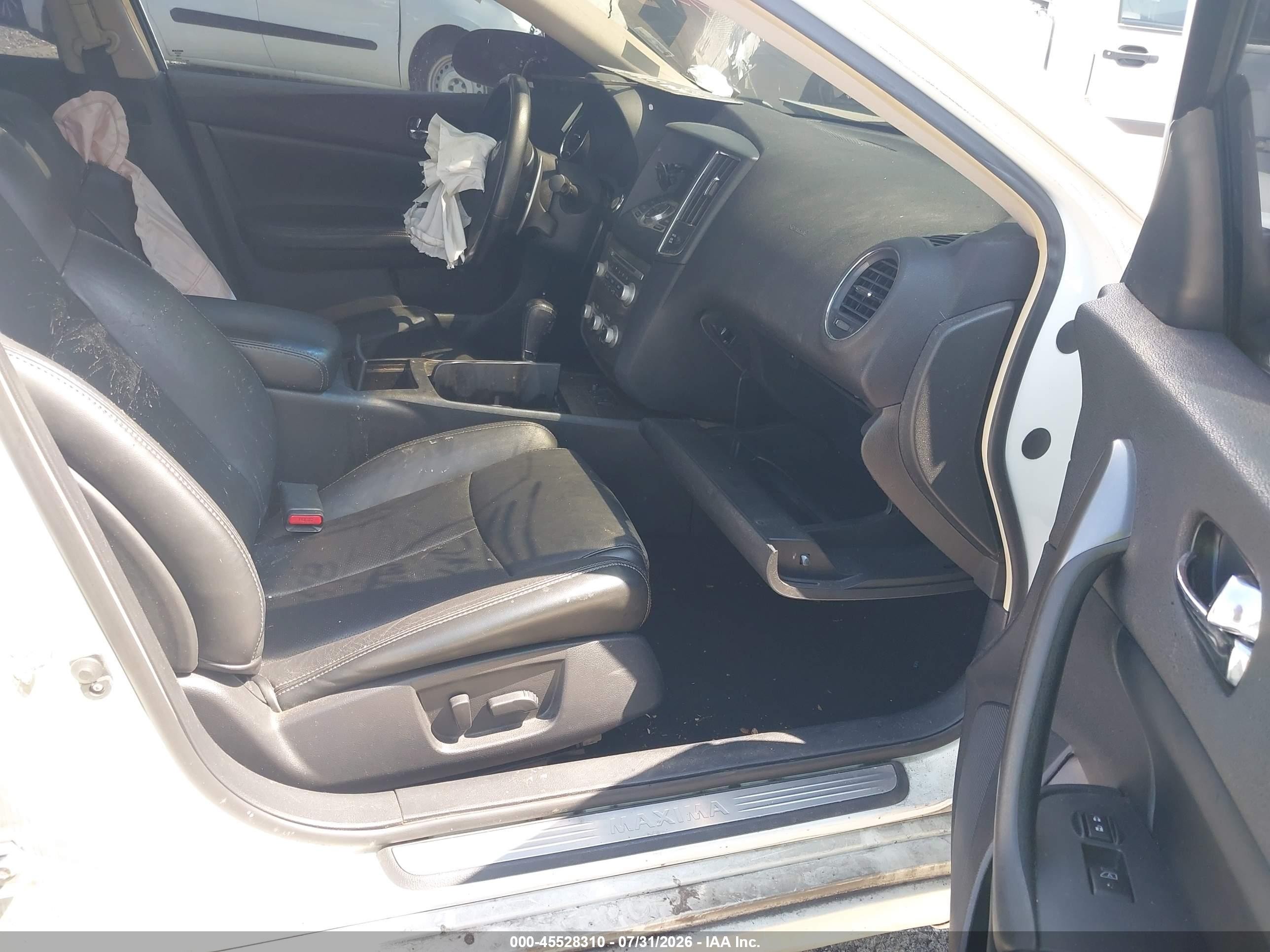 2014 Nissan Maxima 3.5 Sv White vin: 1N4AA5AP7EC465543