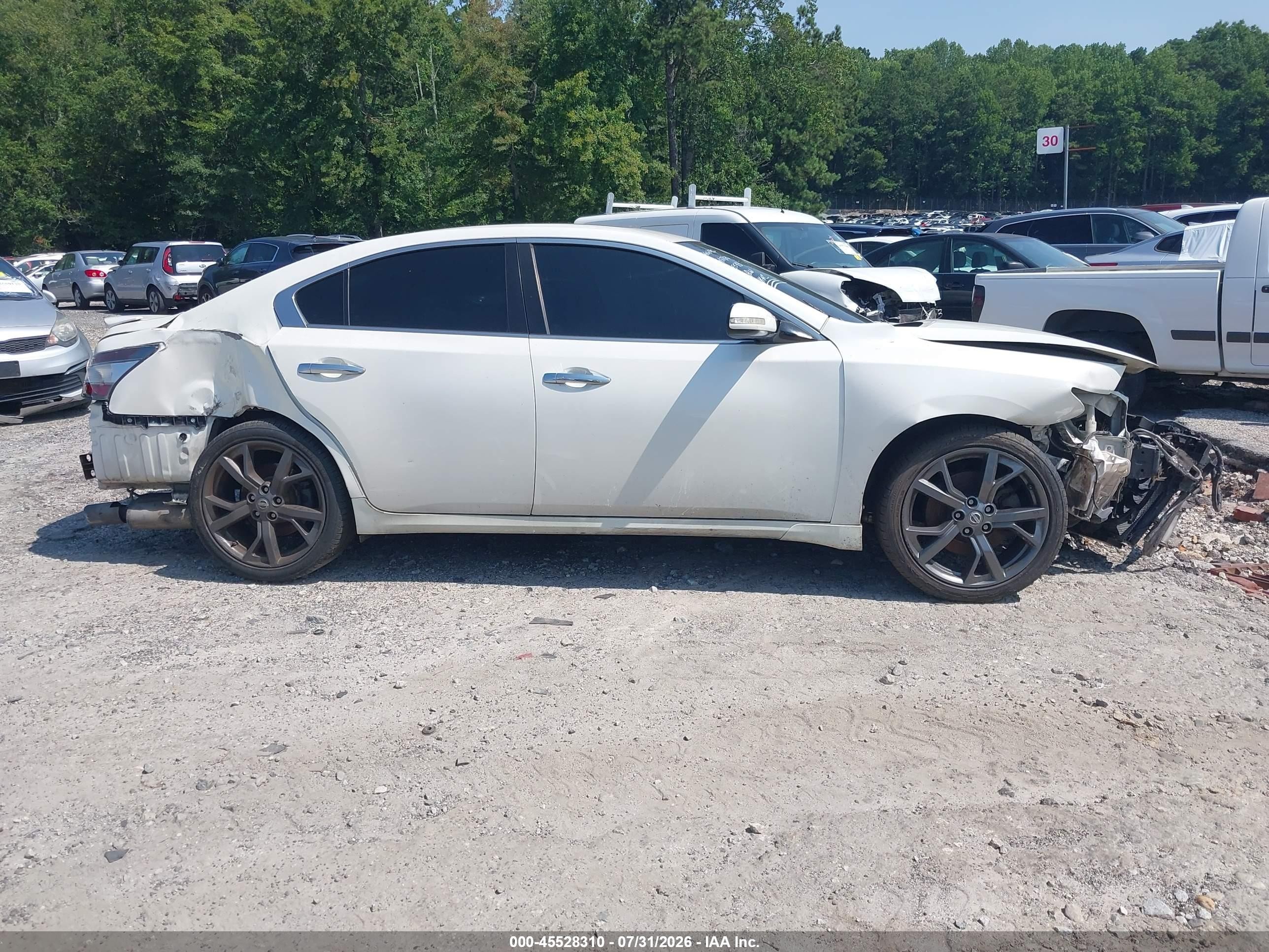 2014 Nissan Maxima 3.5 Sv White vin: 1N4AA5AP7EC465543