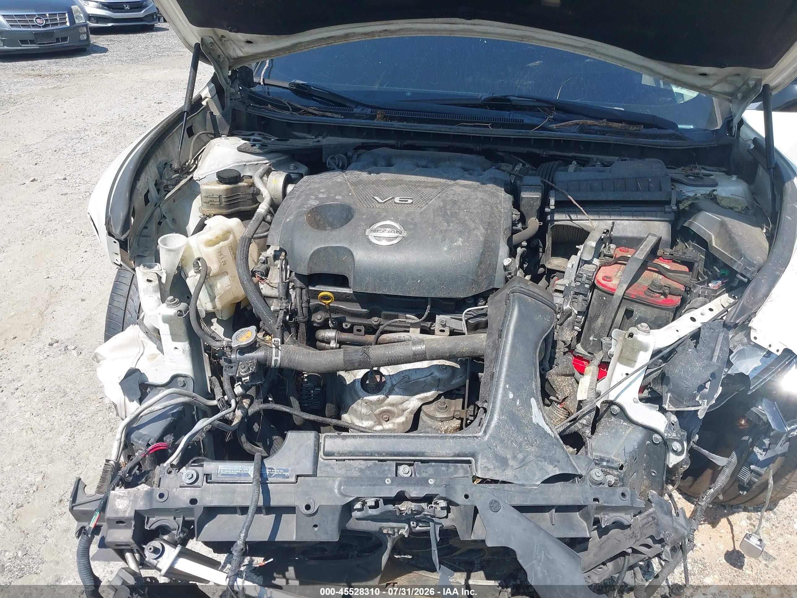 2014 Nissan Maxima 3.5 Sv White vin: 1N4AA5AP7EC465543