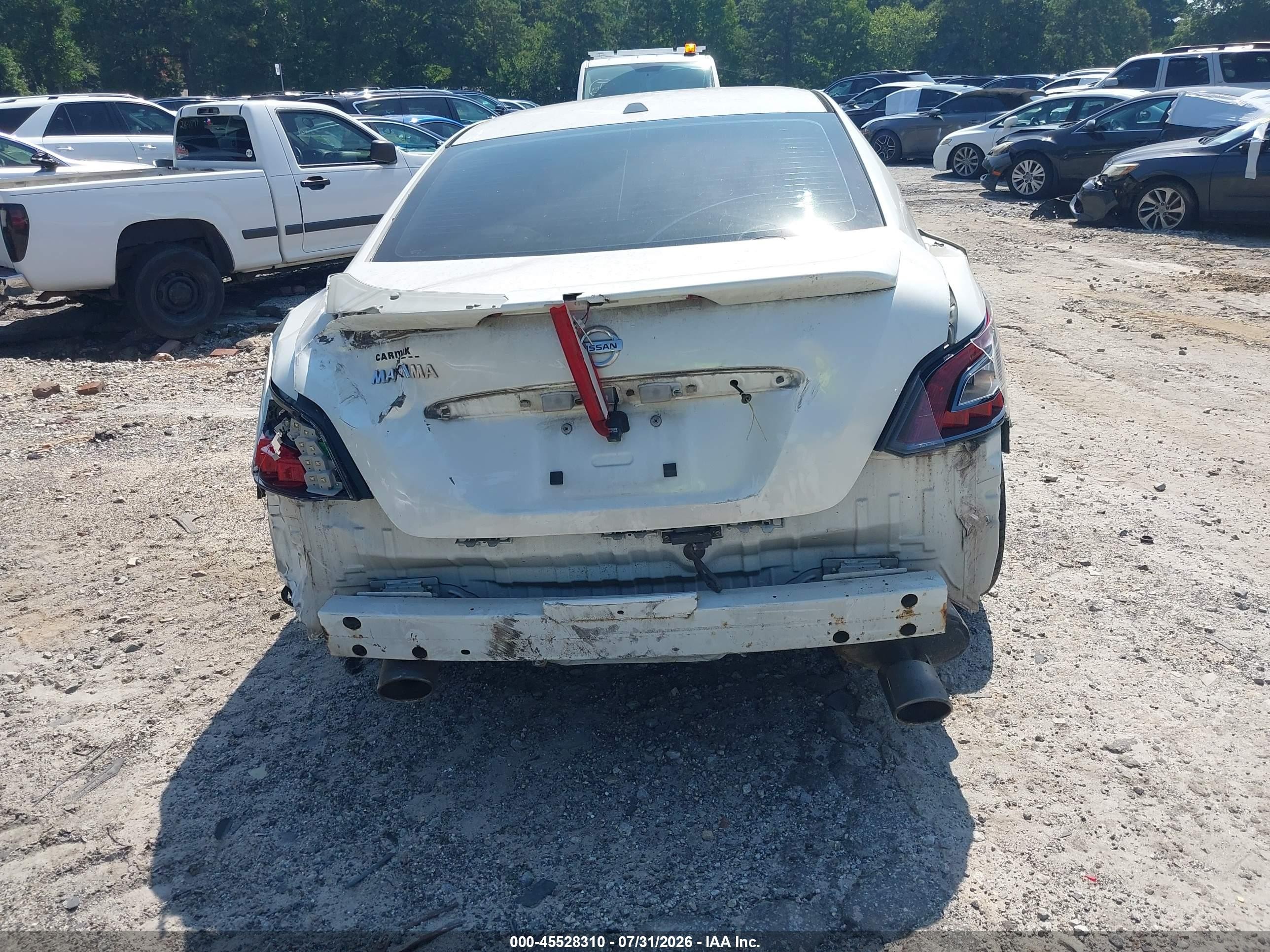2014 Nissan Maxima 3.5 Sv White vin: 1N4AA5AP7EC465543