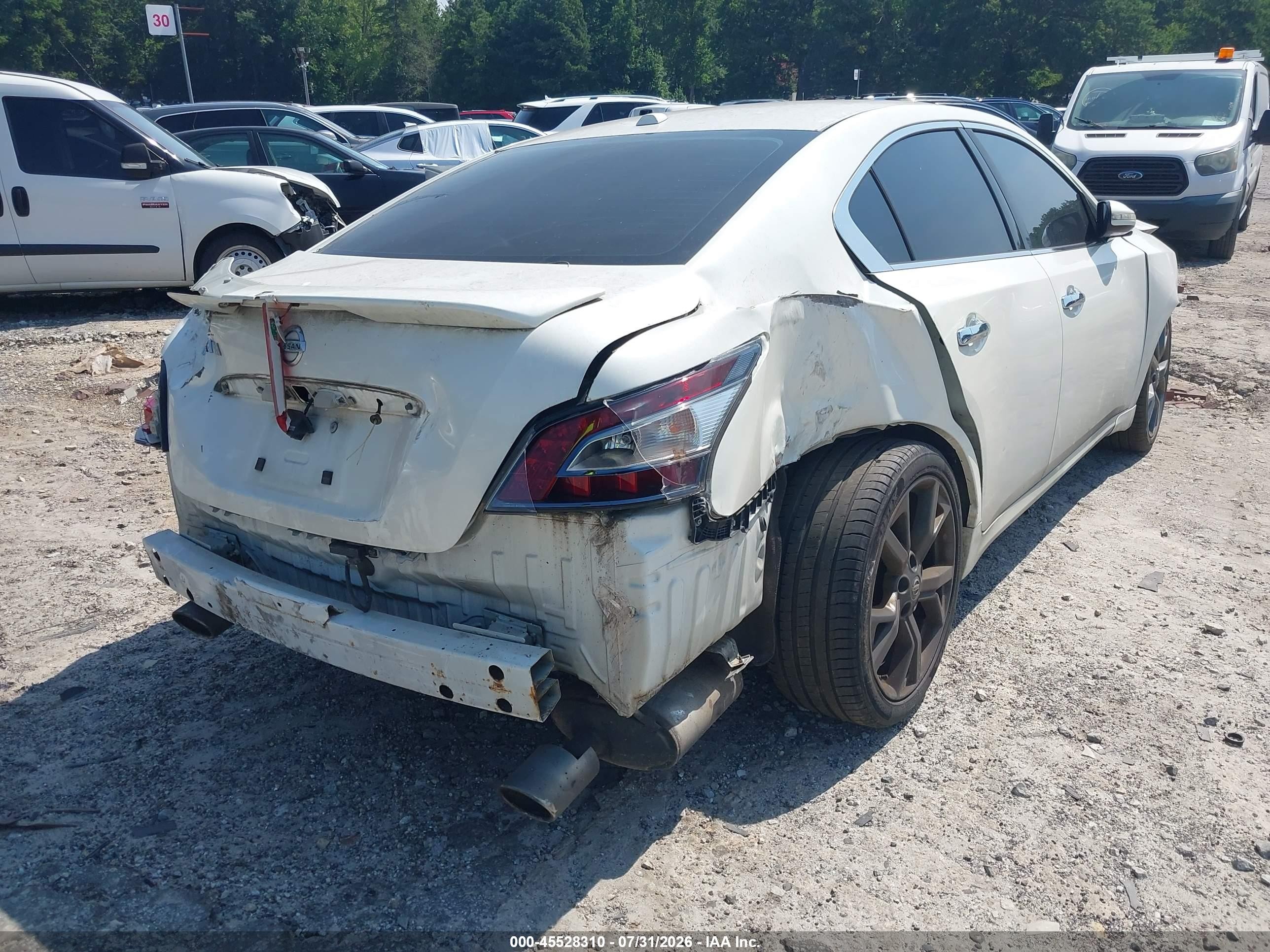 2014 Nissan Maxima 3.5 Sv White vin: 1N4AA5AP7EC465543