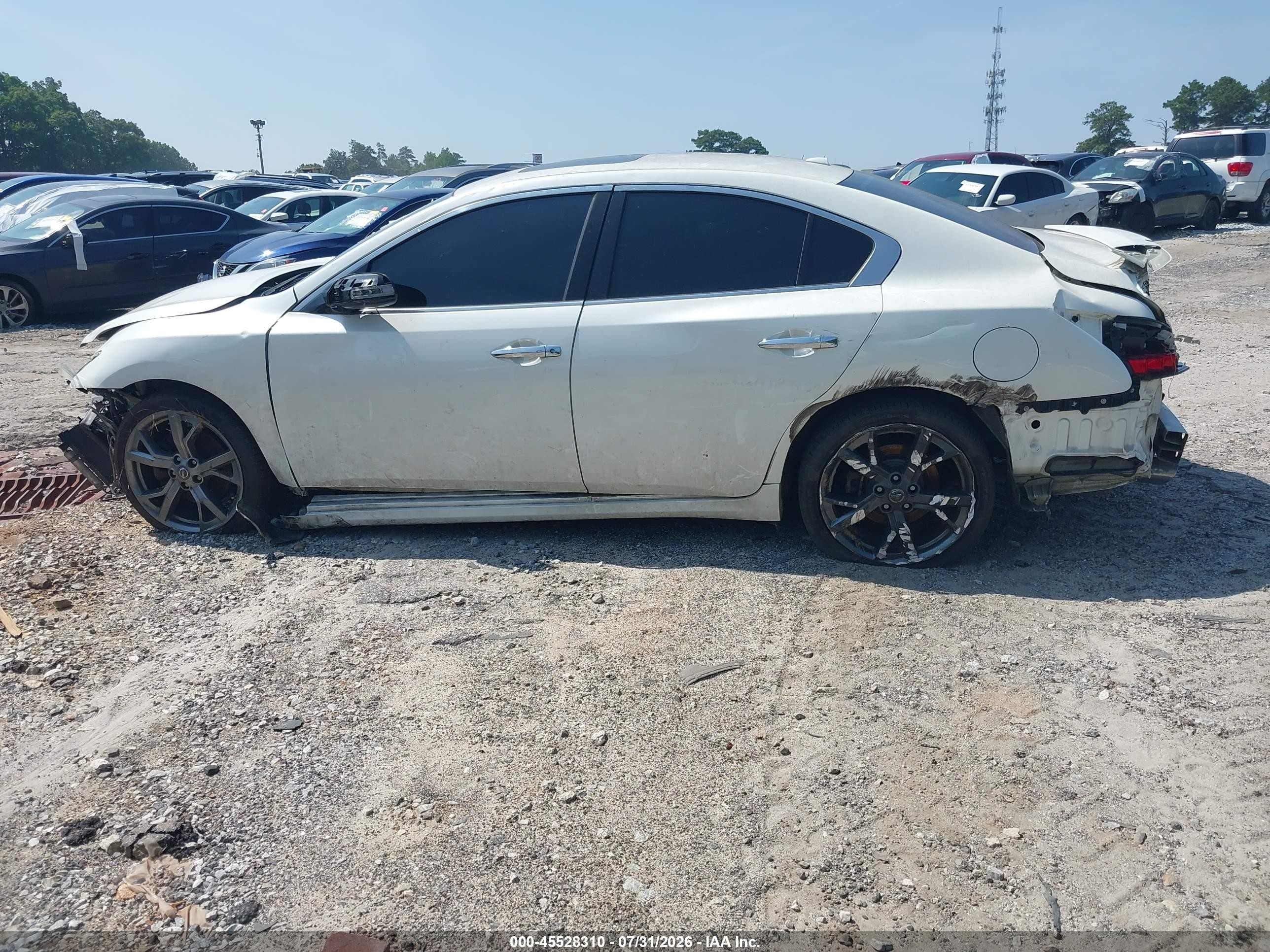 2014 Nissan Maxima 3.5 Sv White vin: 1N4AA5AP7EC465543