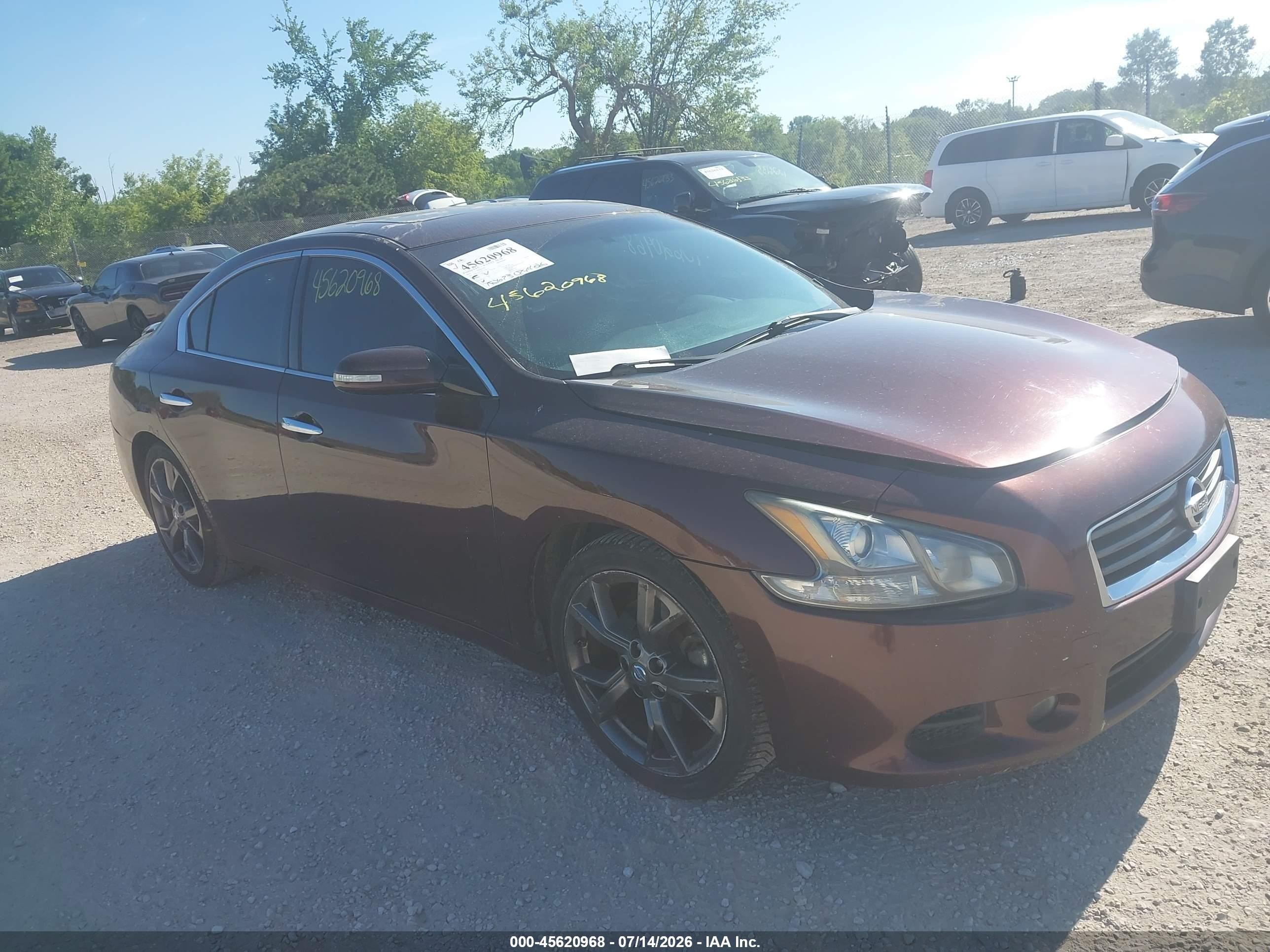 2014 Nissan Maxima 3.5 S/3.5 Sv Purple vin: 1N4AA5AP7EC474632