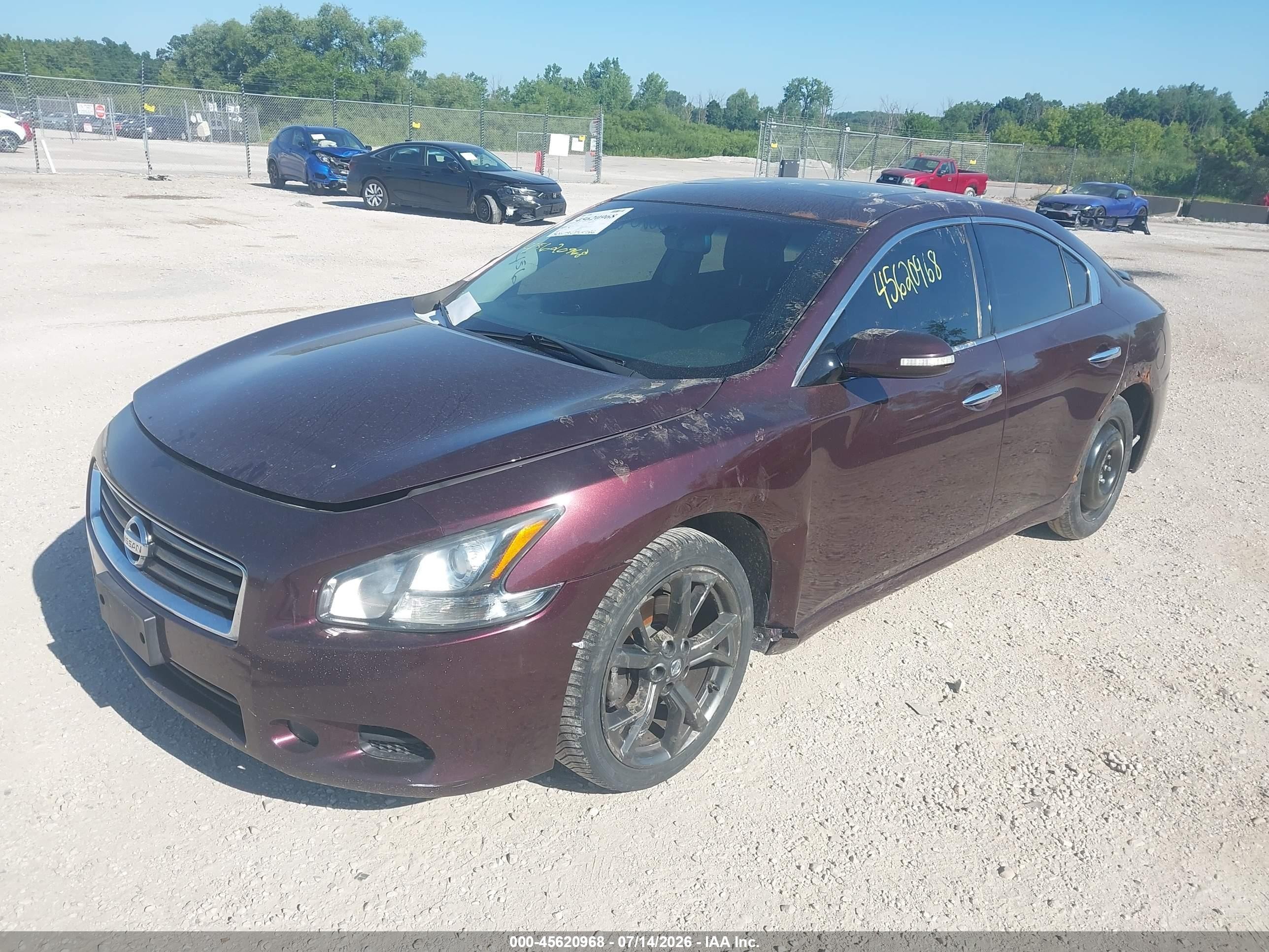 2014 Nissan Maxima 3.5 S/3.5 Sv Purple vin: 1N4AA5AP7EC474632
