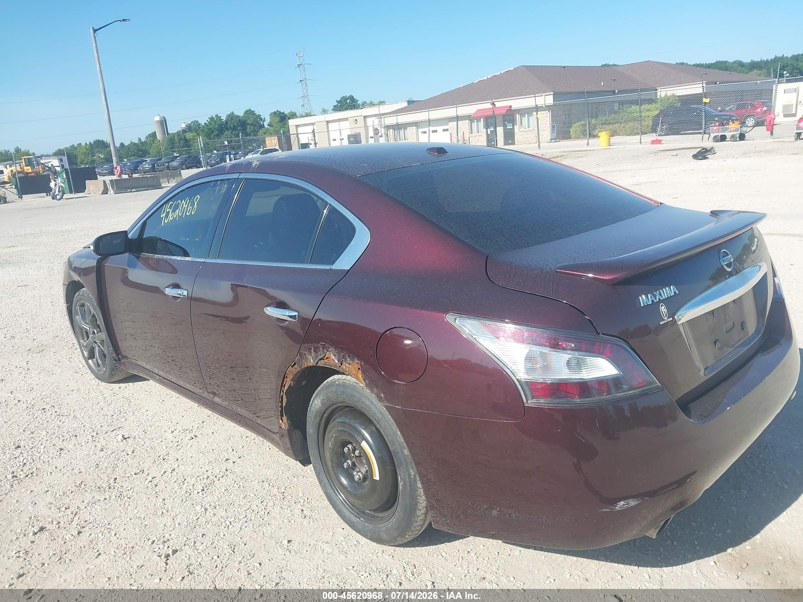 2014 Nissan Maxima 3.5 S/3.5 Sv Purple vin: 1N4AA5AP7EC474632
