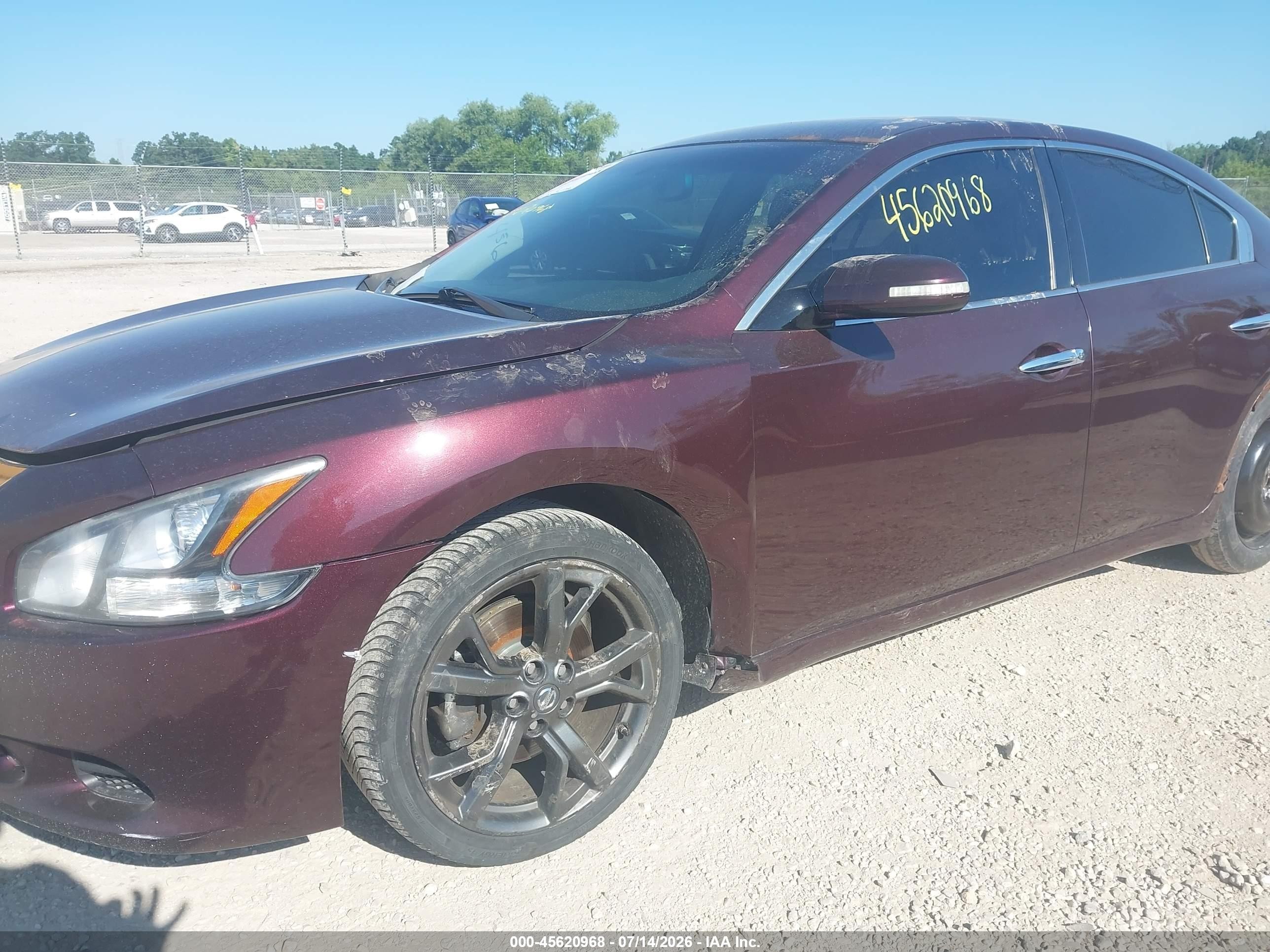 2014 Nissan Maxima 3.5 S/3.5 Sv Purple vin: 1N4AA5AP7EC474632