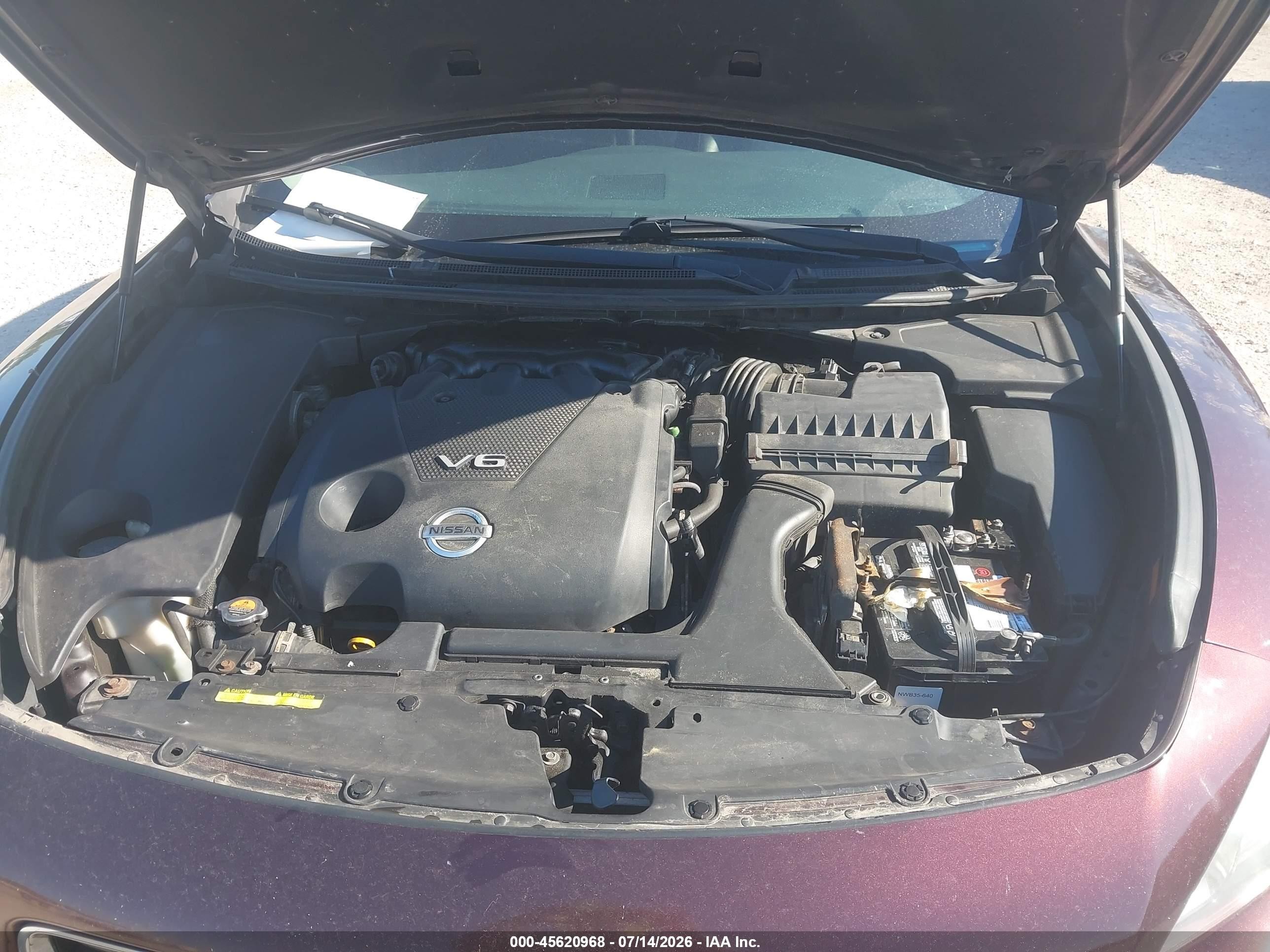 2014 Nissan Maxima 3.5 S/3.5 Sv Purple vin: 1N4AA5AP7EC474632
