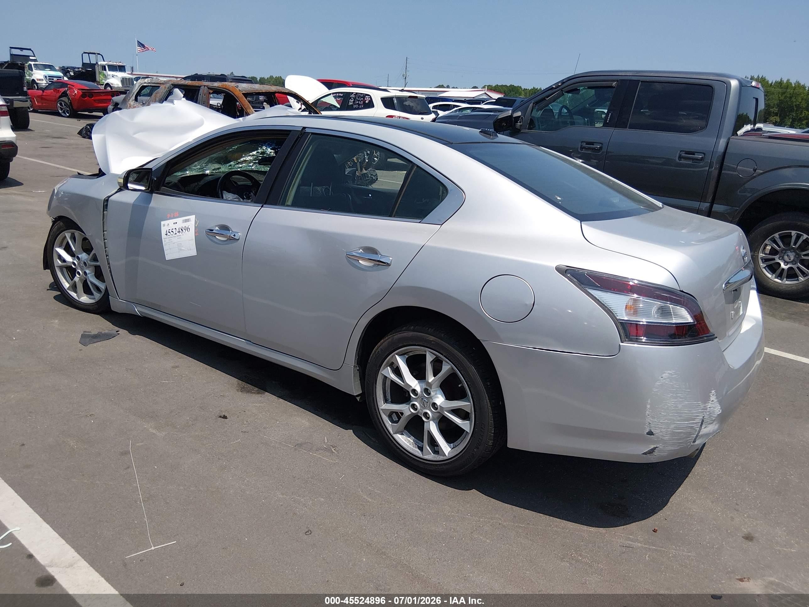 2014 Nissan Maxima 3.5 Sv Silver vin: 1N4AA5AP7EC478082