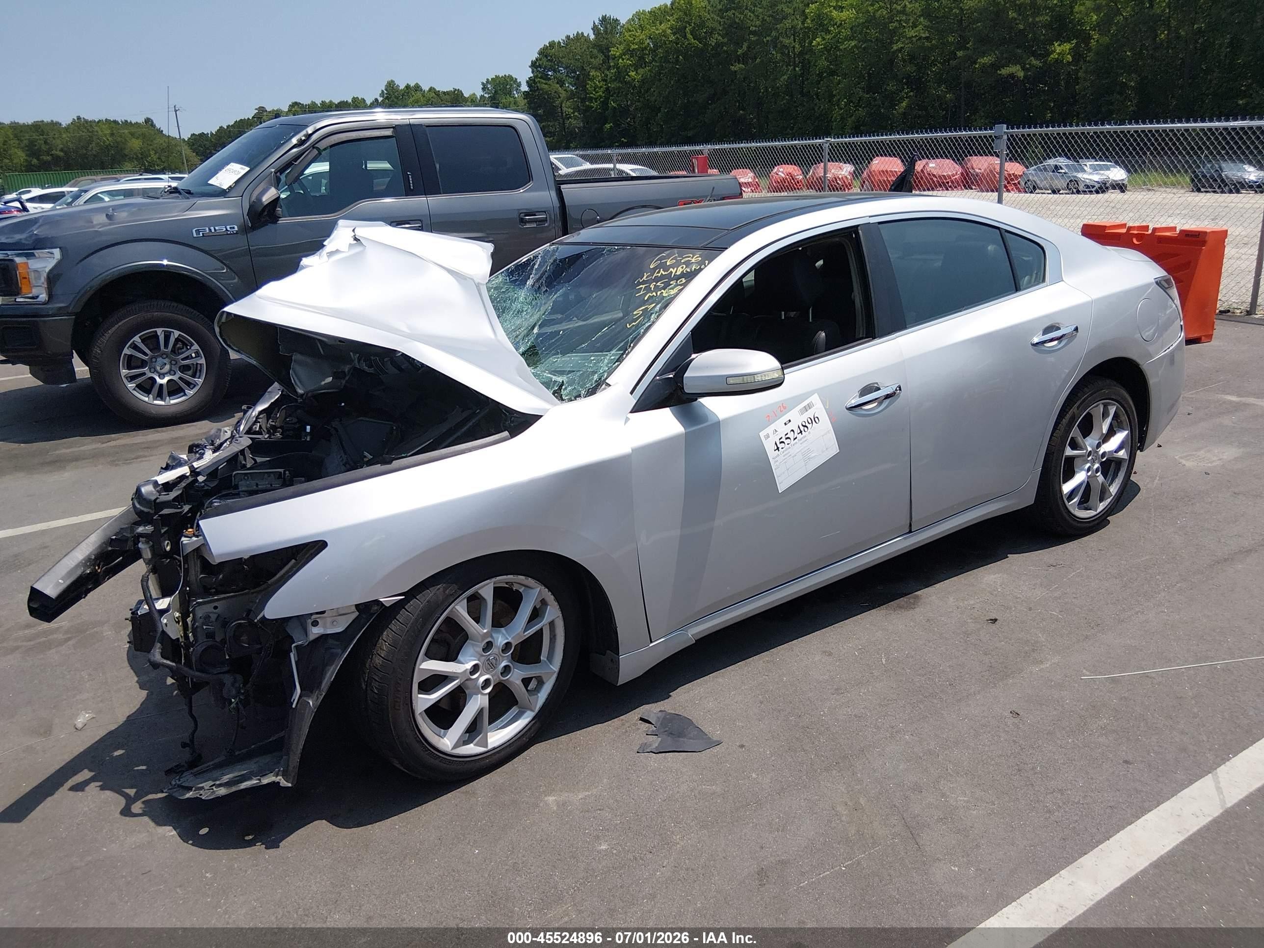 2014 Nissan Maxima 3.5 Sv Silver vin: 1N4AA5AP7EC478082