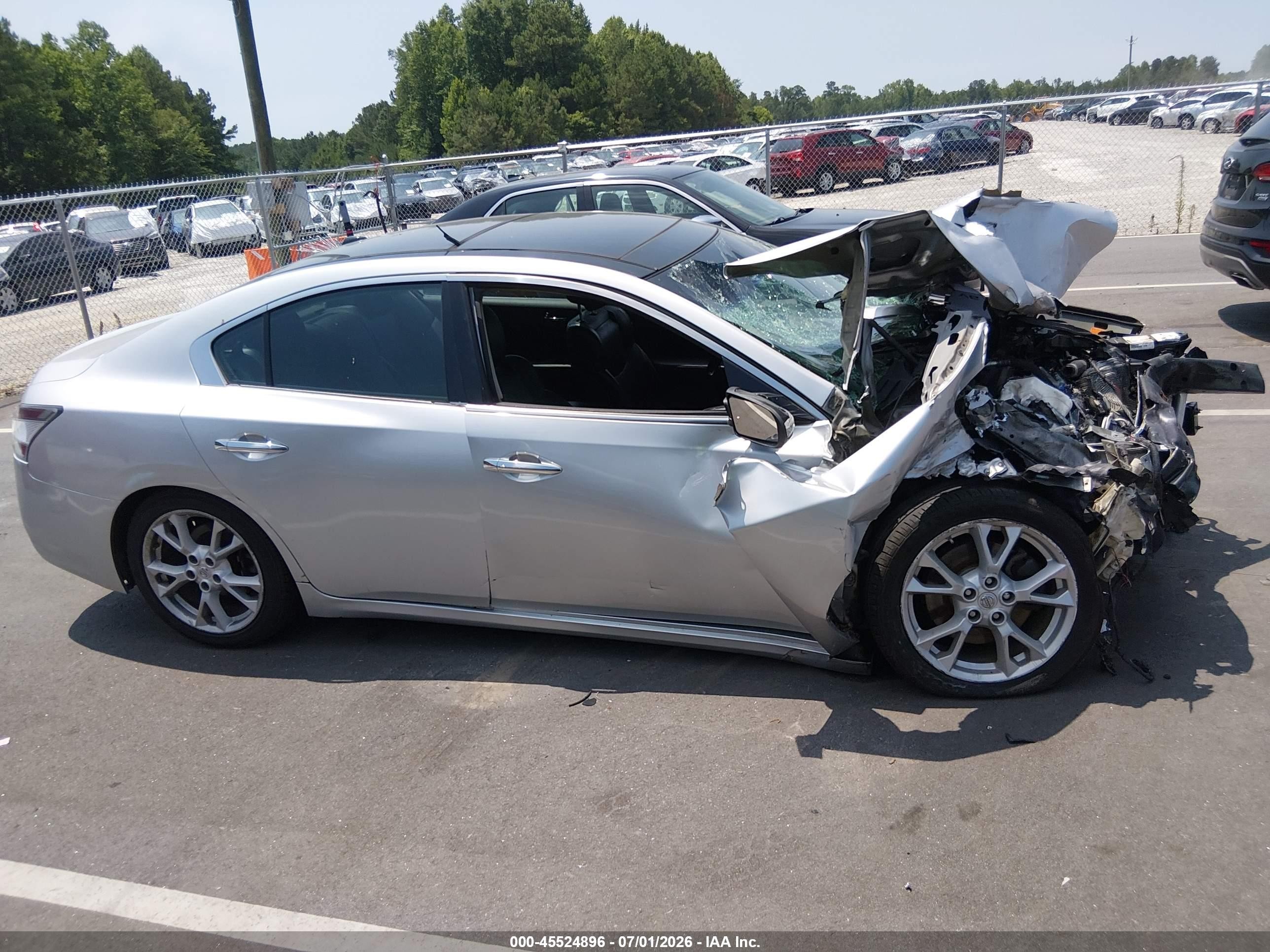 2014 Nissan Maxima 3.5 Sv Silver vin: 1N4AA5AP7EC478082
