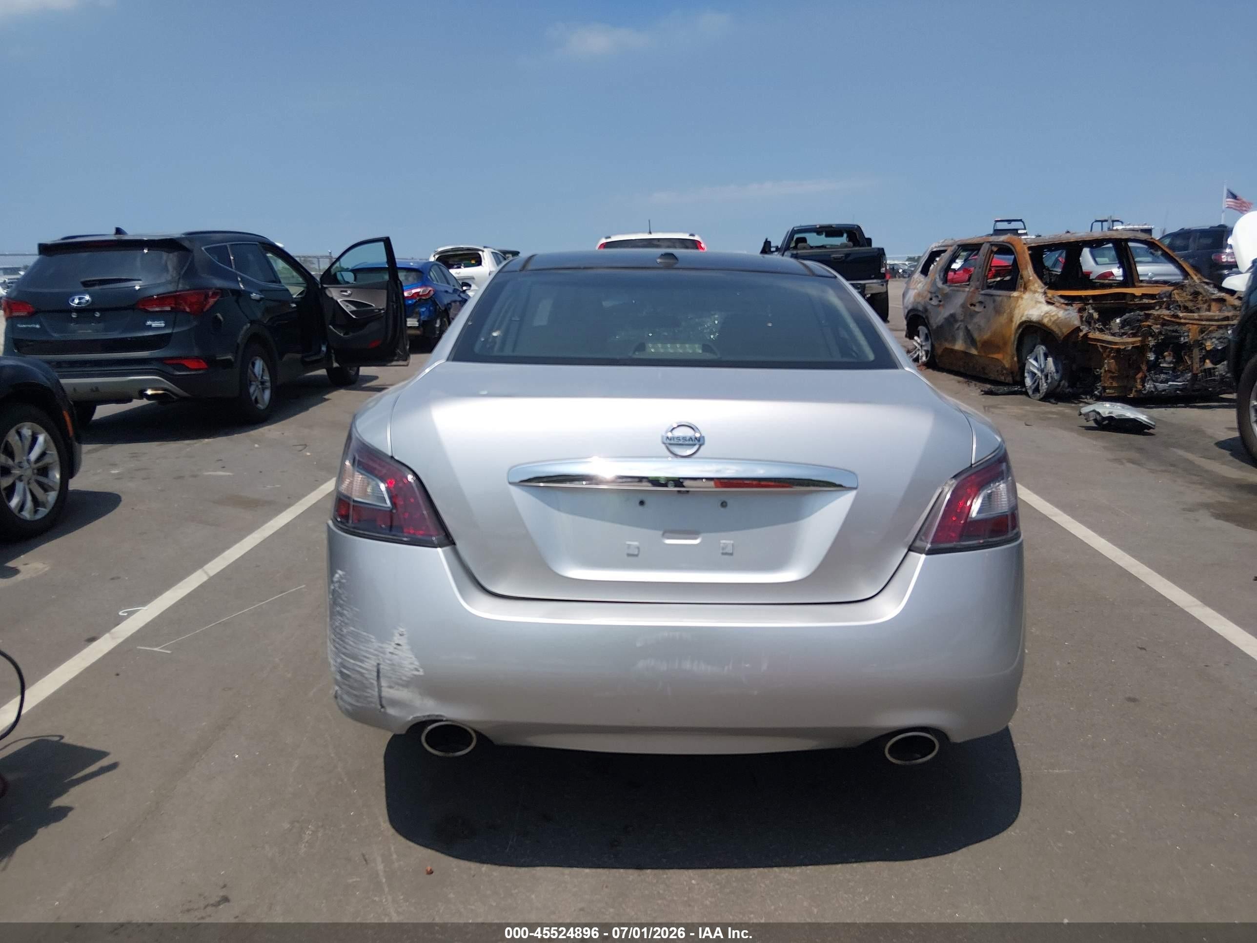 2014 Nissan Maxima 3.5 Sv Silver vin: 1N4AA5AP7EC478082