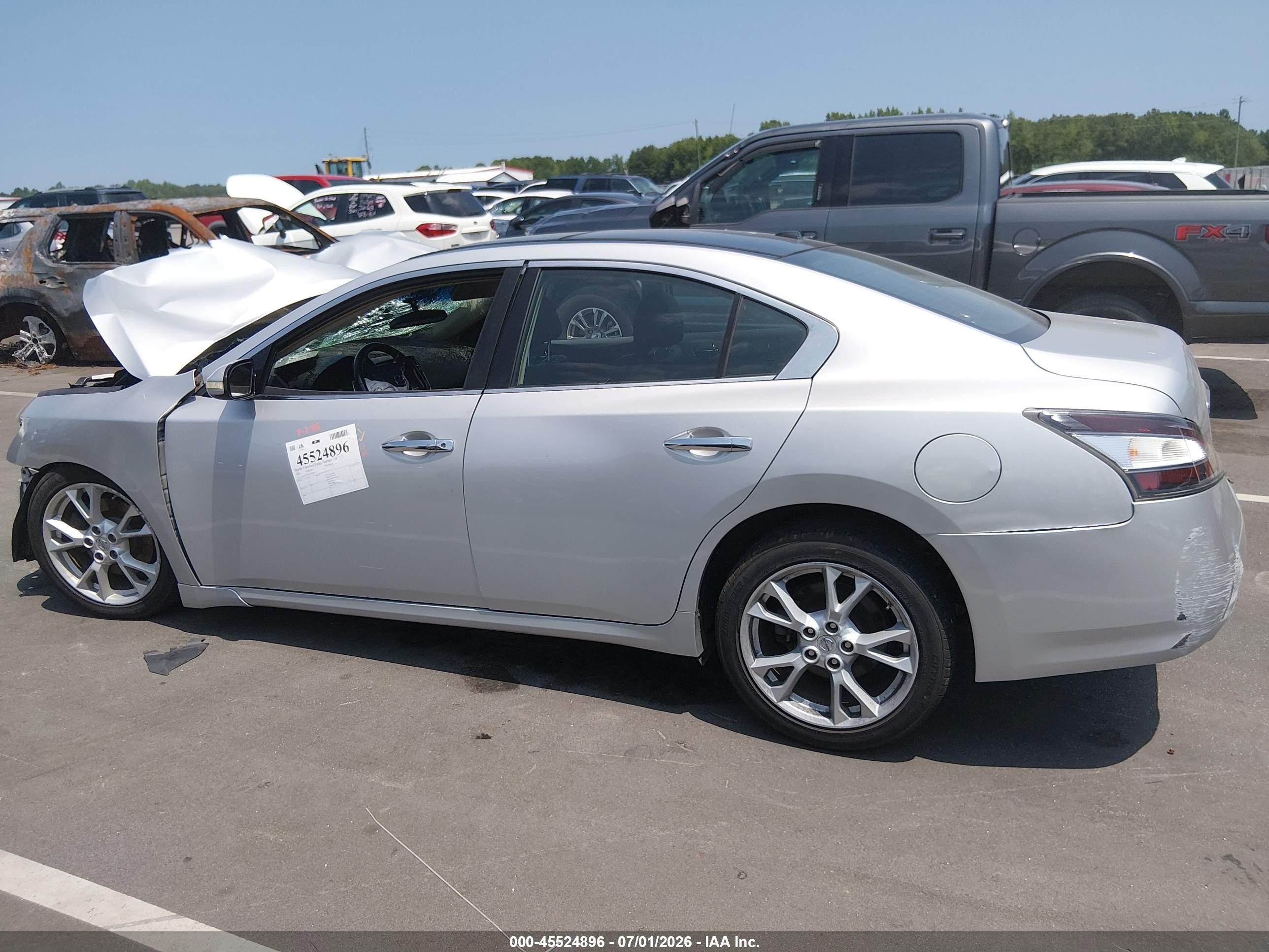 2014 Nissan Maxima 3.5 Sv Silver vin: 1N4AA5AP7EC478082