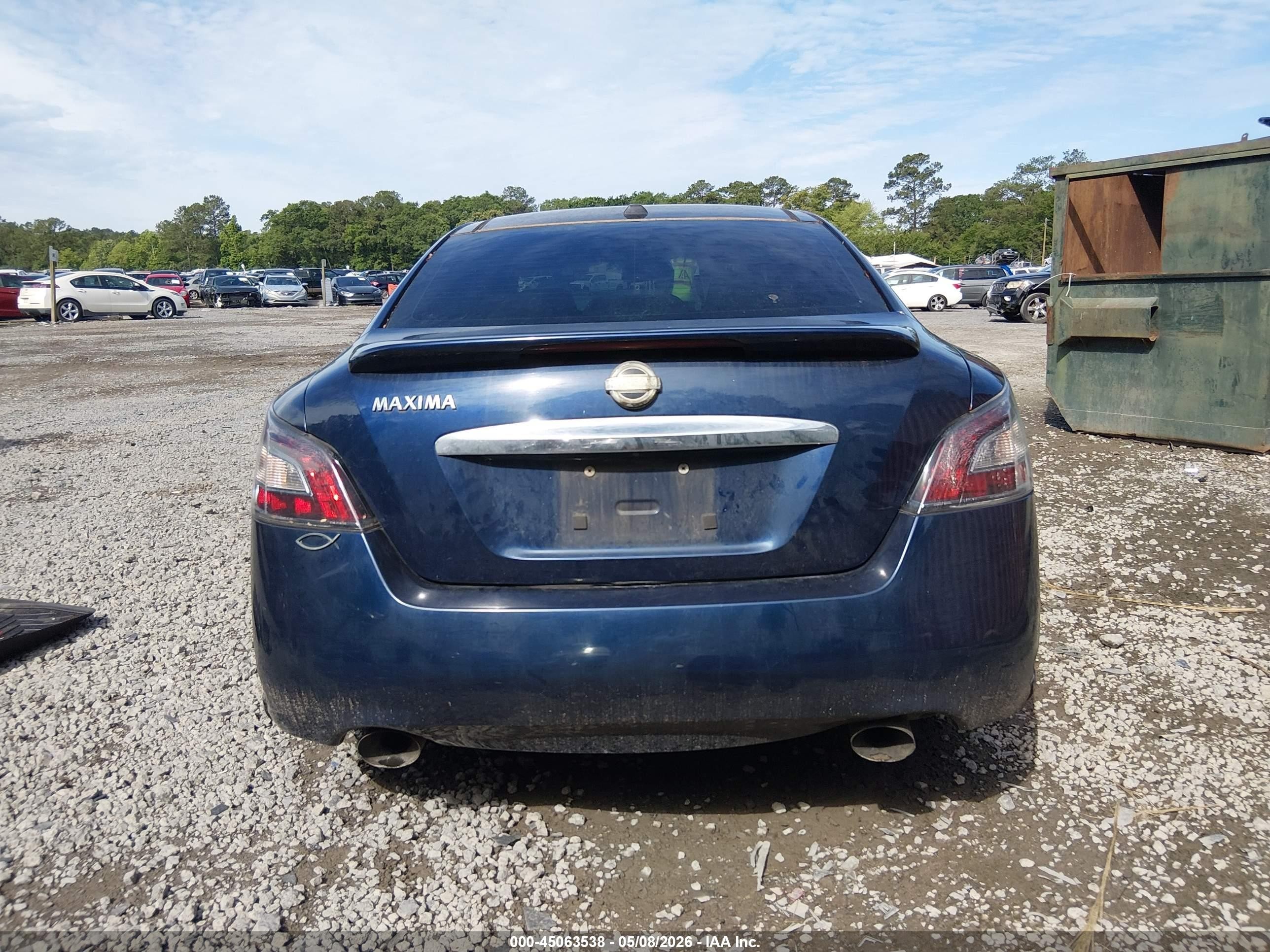 2014 Nissan Maxima 3.5 S/3.5 Sv Dark Blue vin: 1N4AA5AP7EC485128