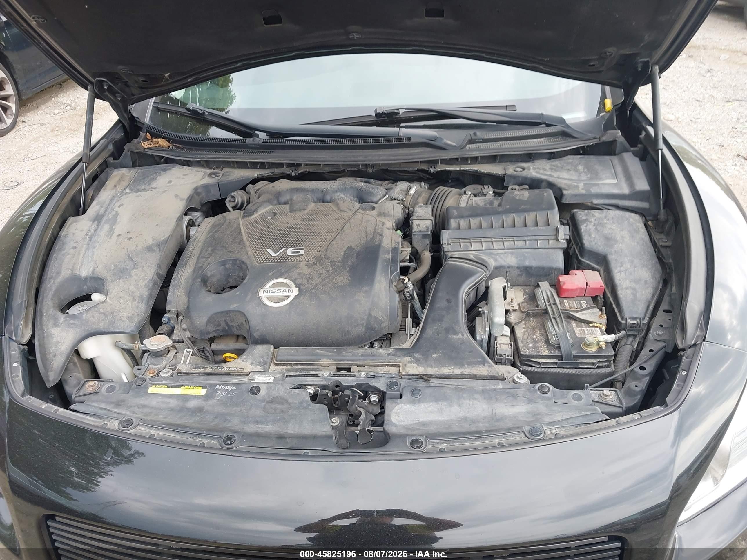 2014 Nissan Maxima 3.5 Sv Black vin: 1N4AA5AP7EC499353