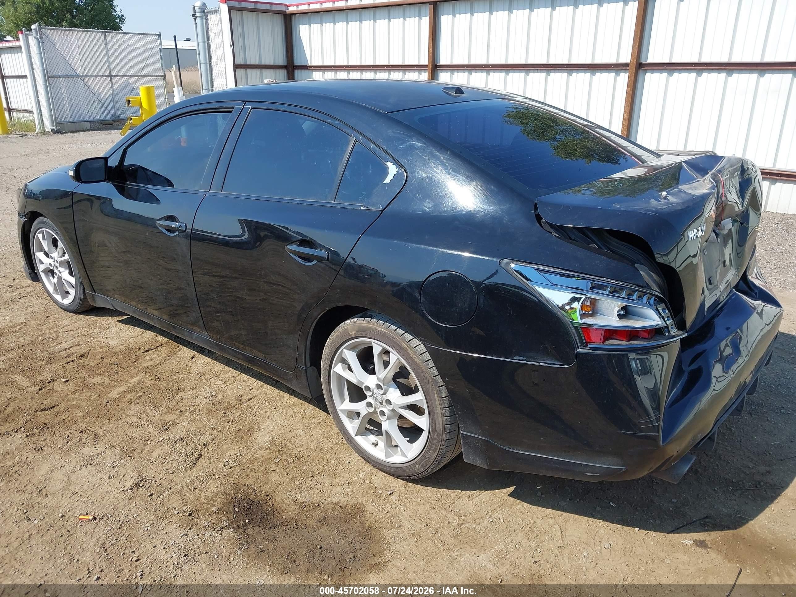 2014 Nissan Maxima 3.5 Sv Black vin: 1N4AA5AP7EC908676