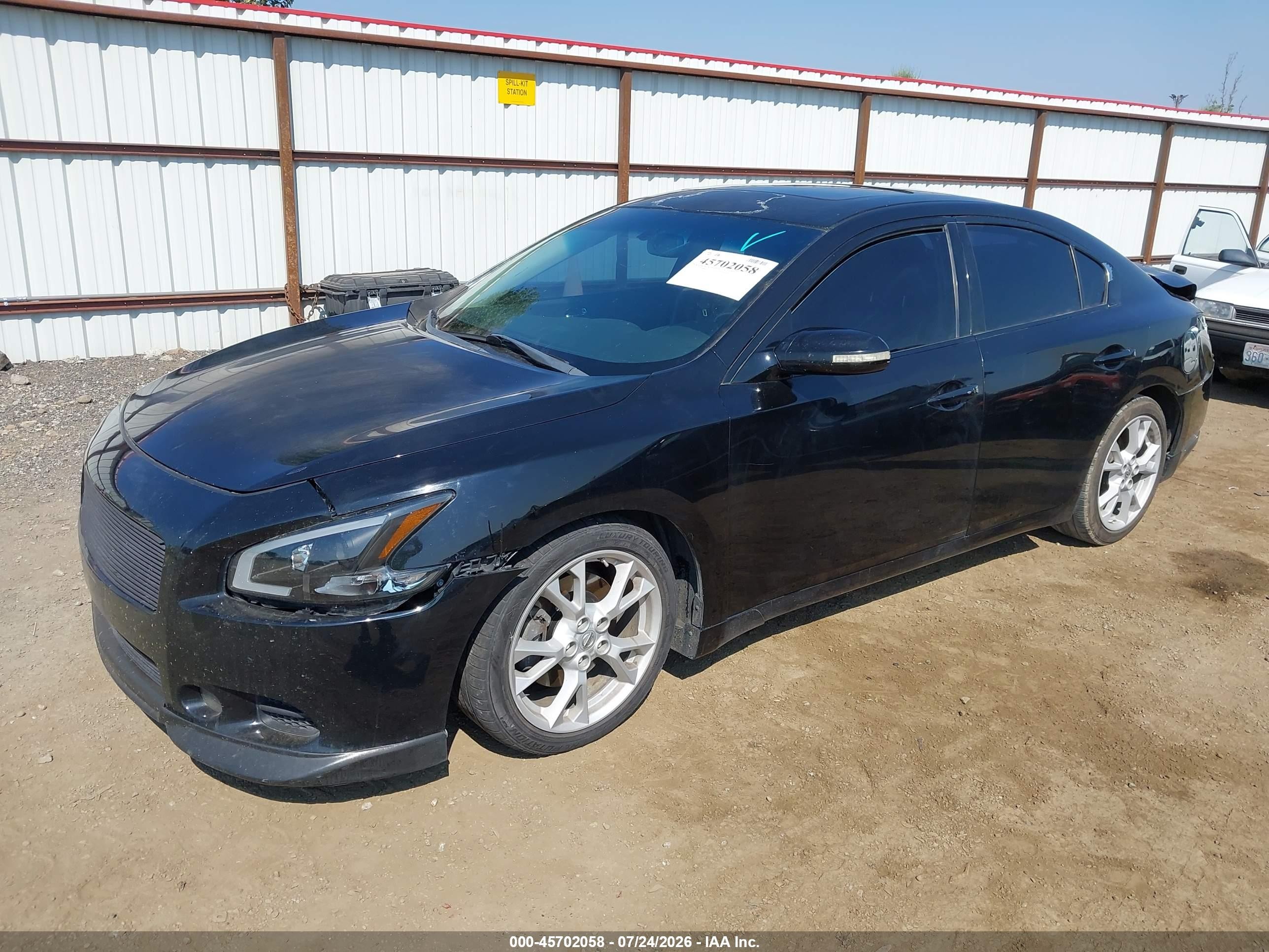 2014 Nissan Maxima 3.5 Sv Black vin: 1N4AA5AP7EC908676
