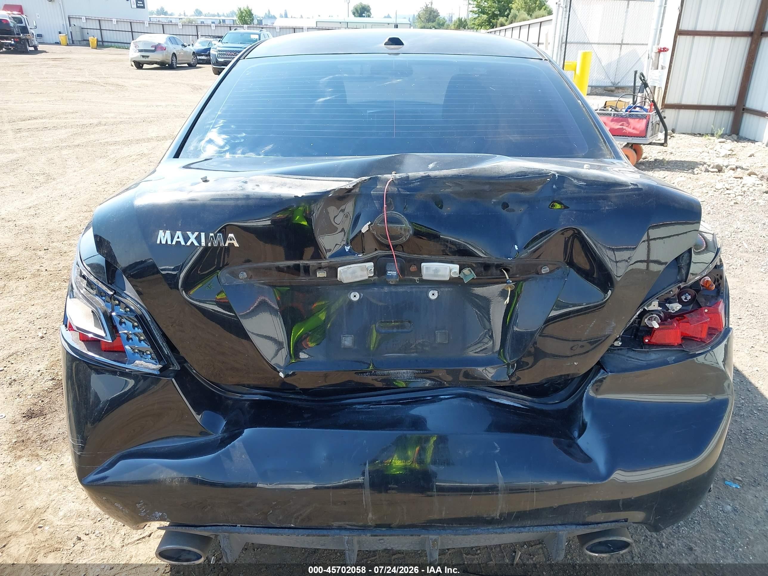 2014 Nissan Maxima 3.5 Sv Black vin: 1N4AA5AP7EC908676