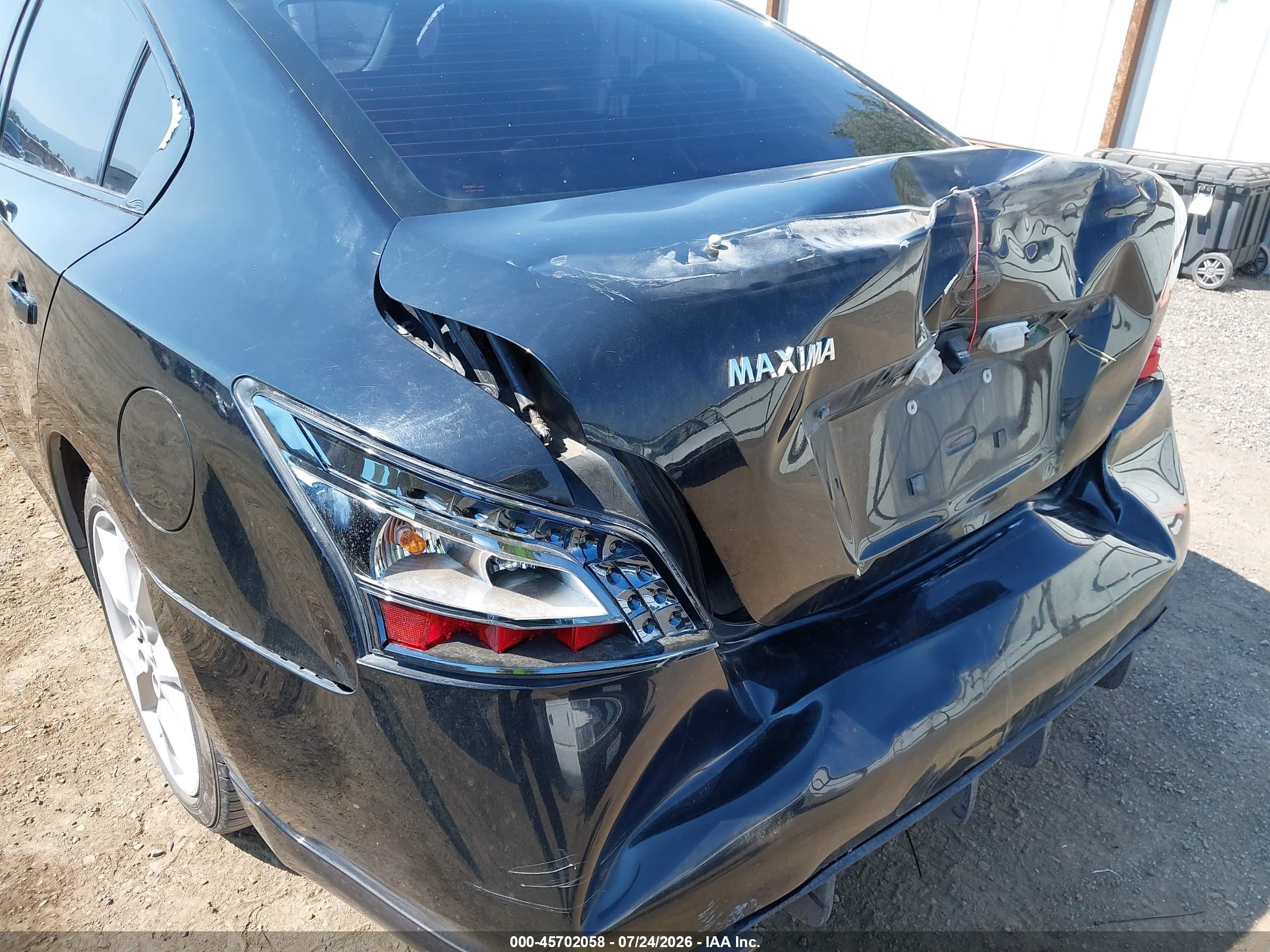 2014 Nissan Maxima 3.5 Sv Black vin: 1N4AA5AP7EC908676